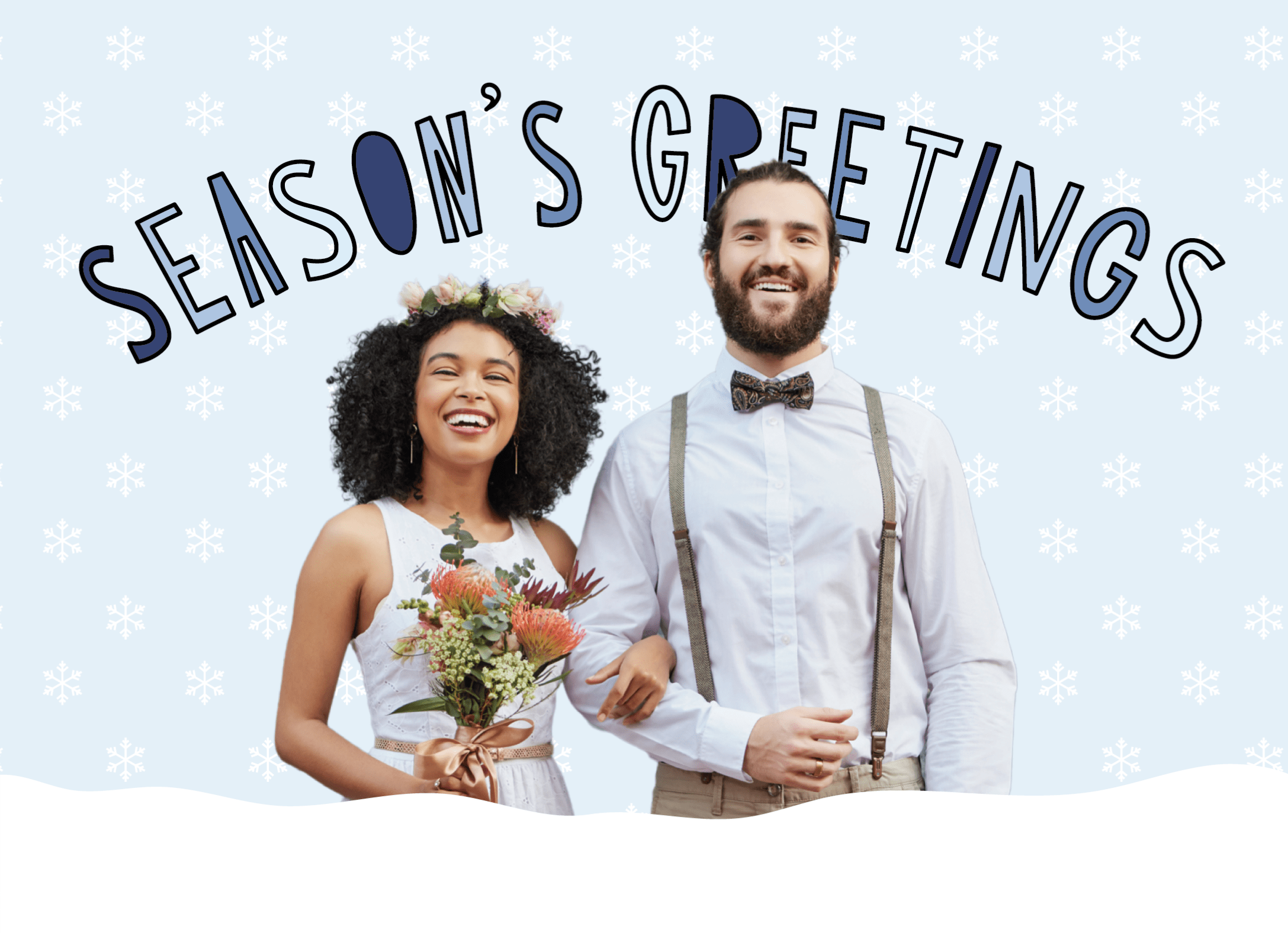 Snowy Cutout Newlywed