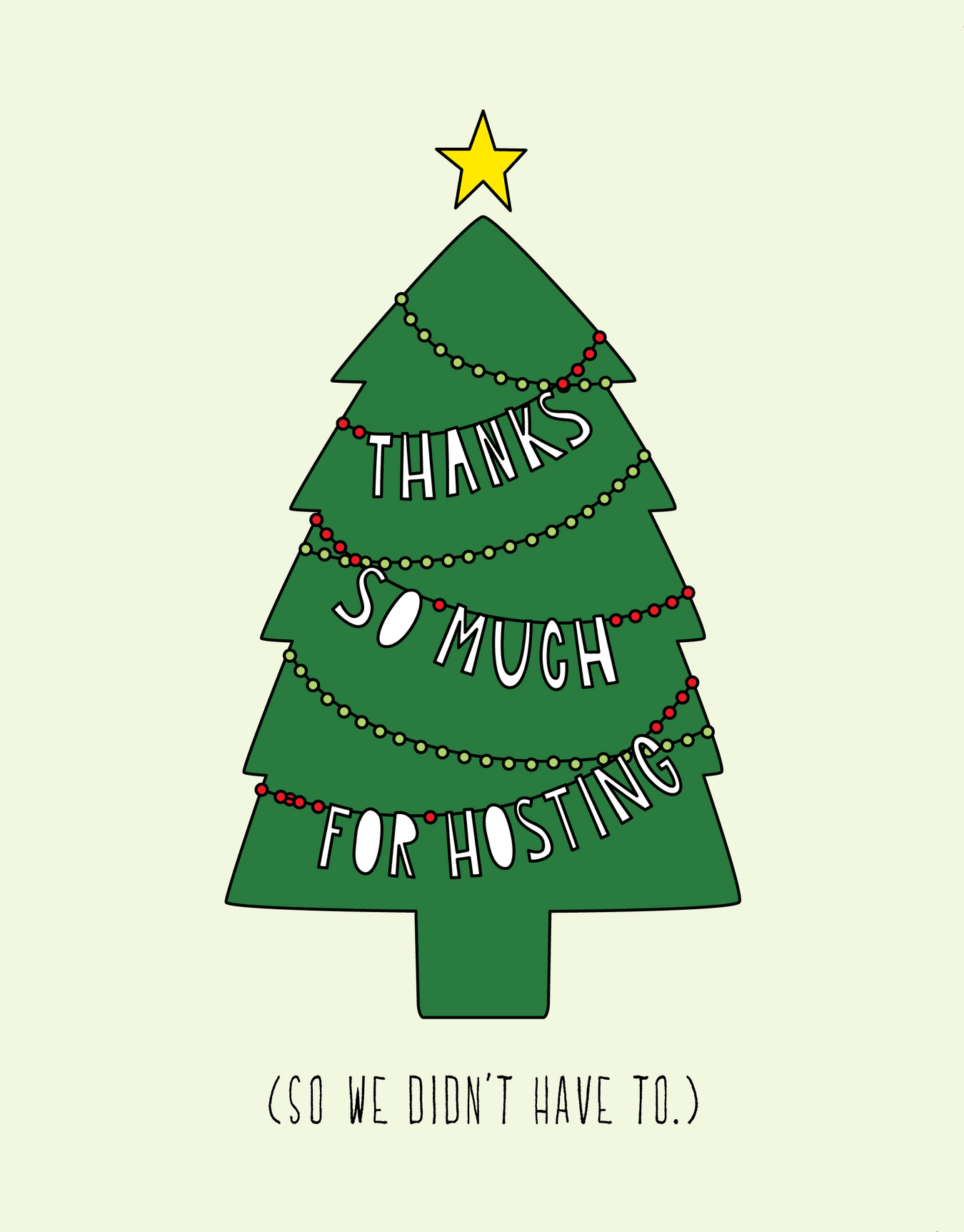 Thanks For Hosting Christmas Tree