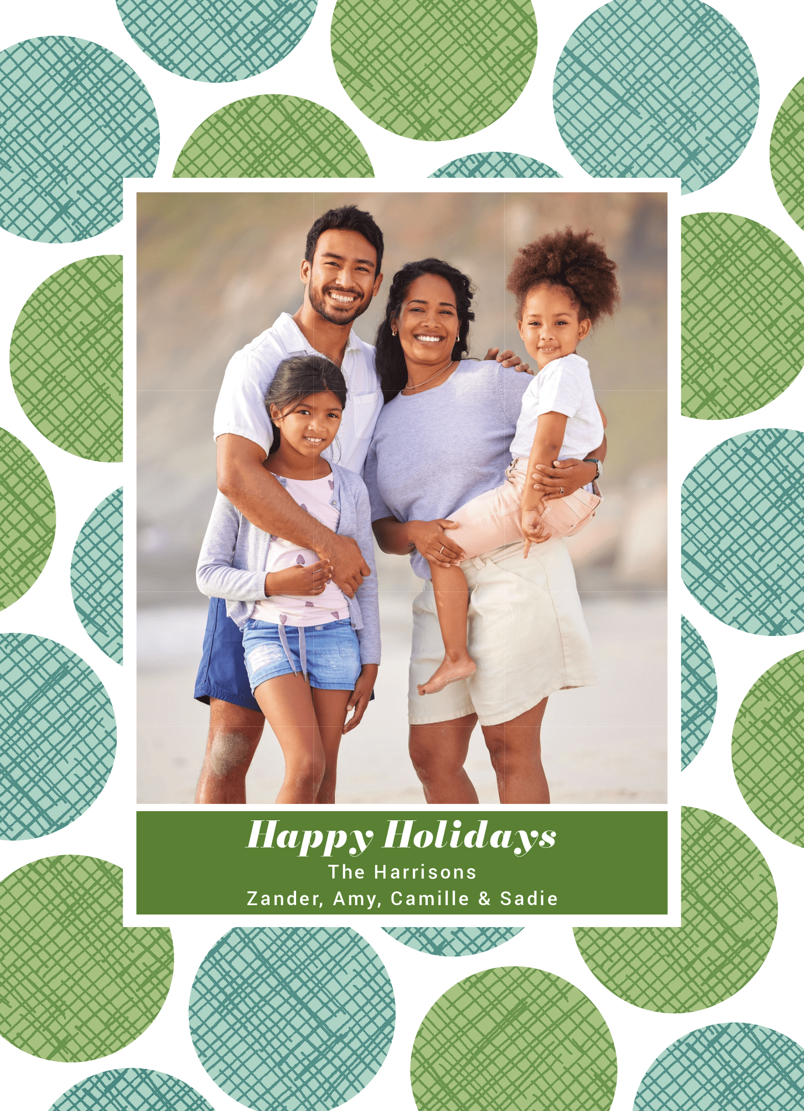 Green Dots Happy Holidays