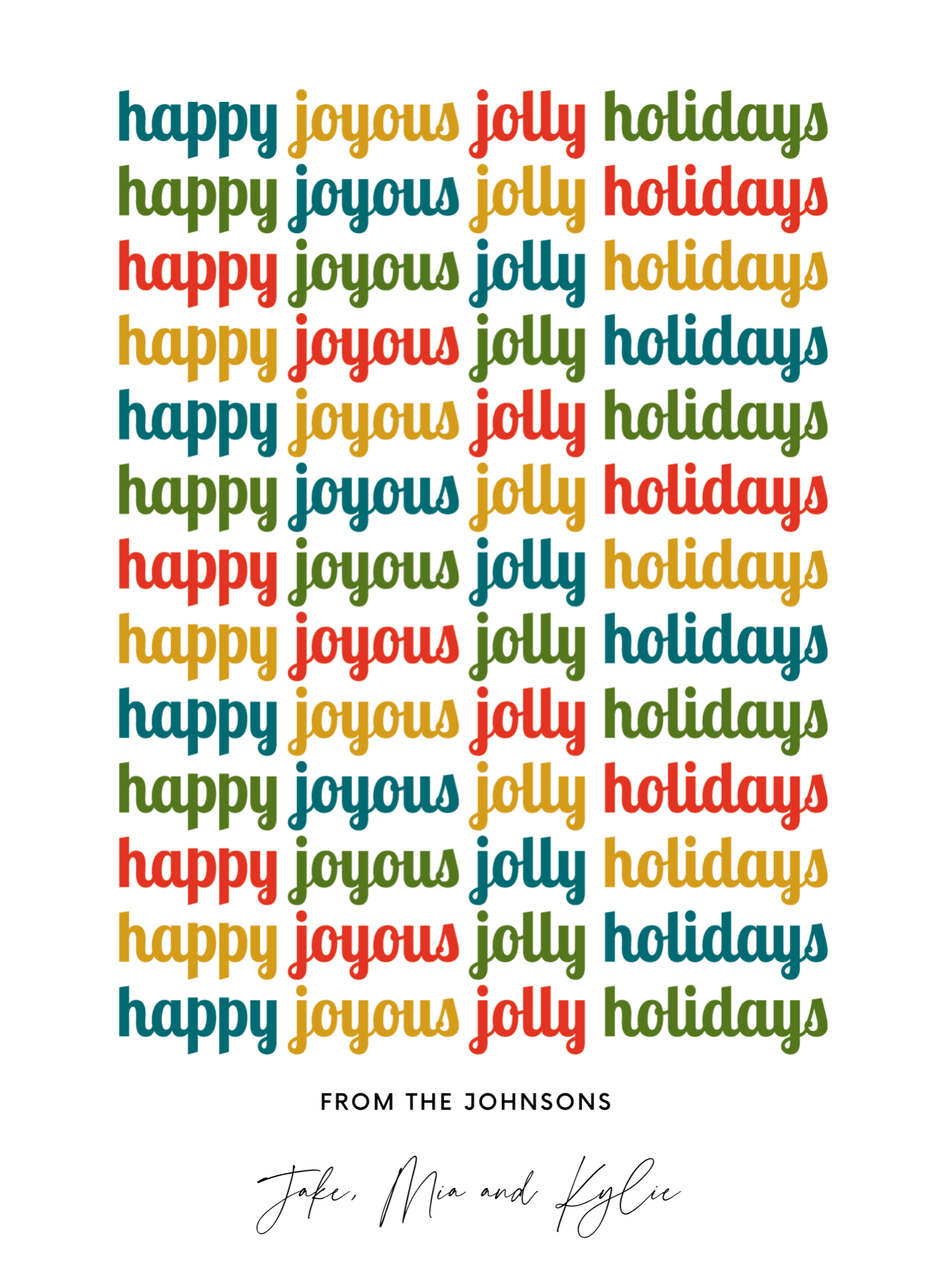 Happy Joyous Jolly
