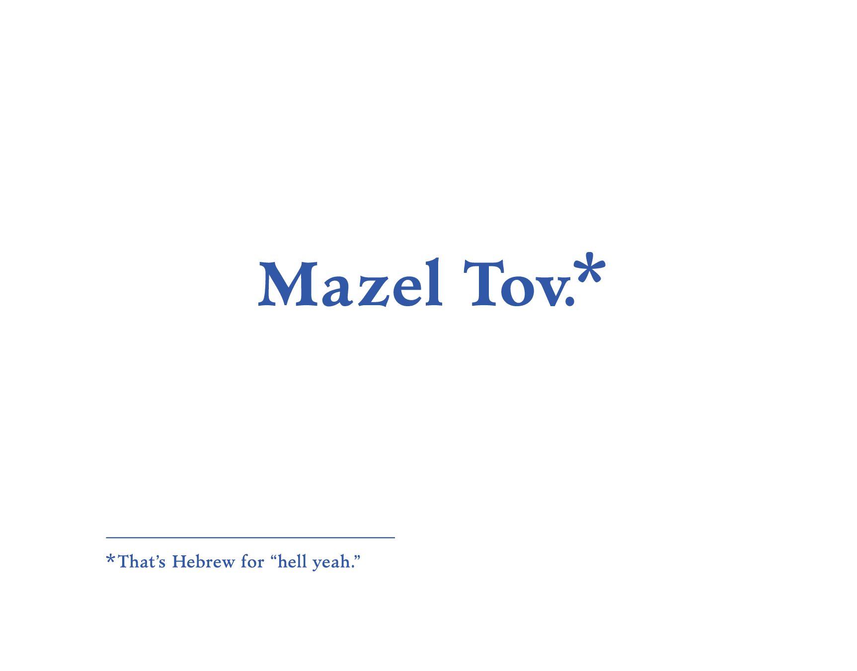 Mazel Tov