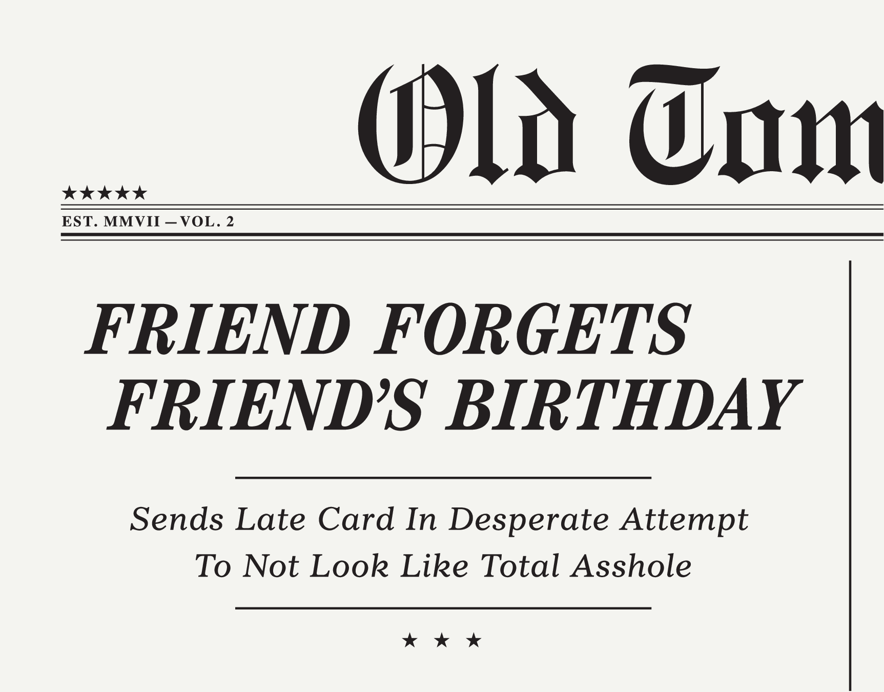 Belated Birthday