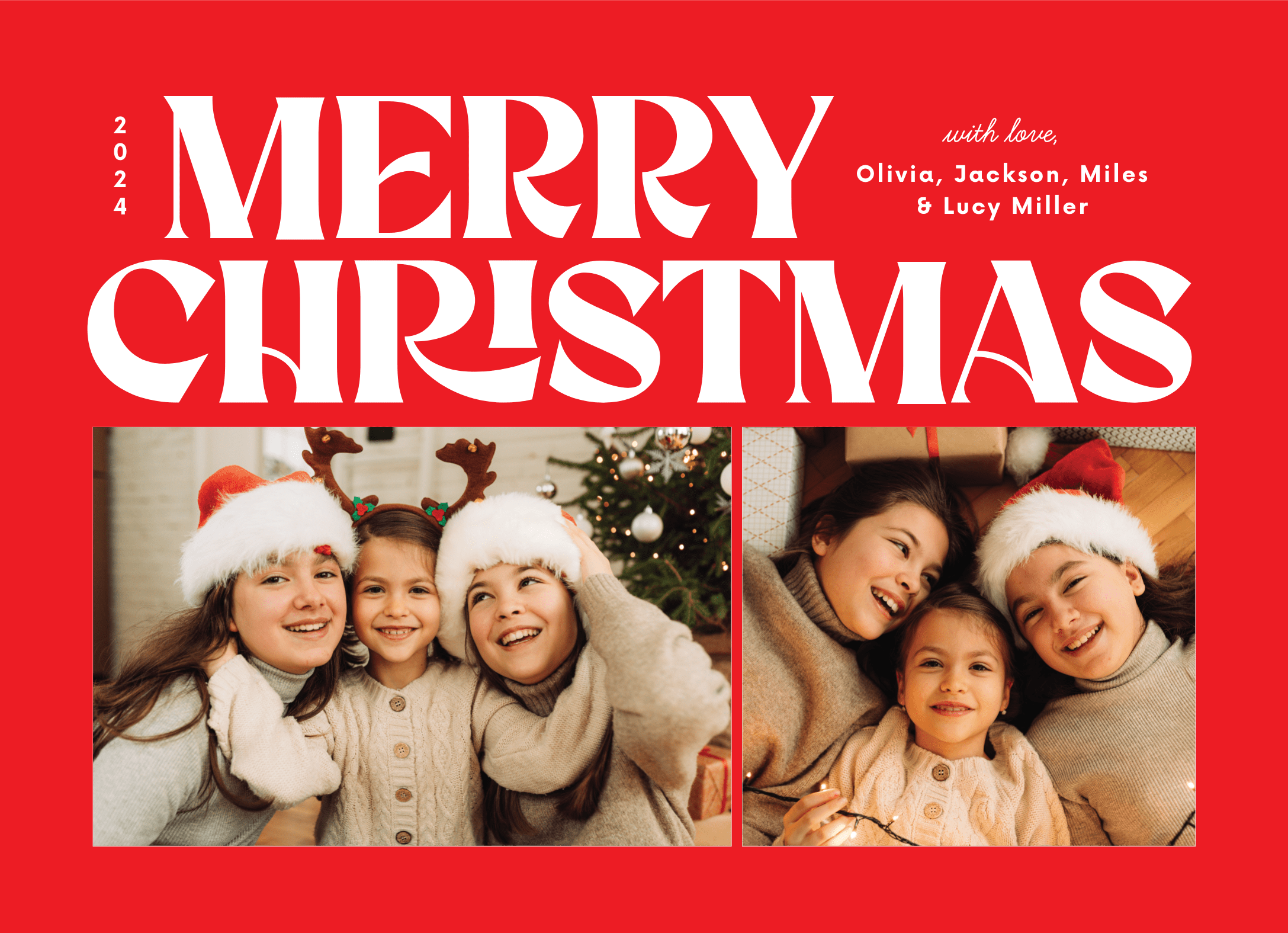 Red Bold Christmas Header