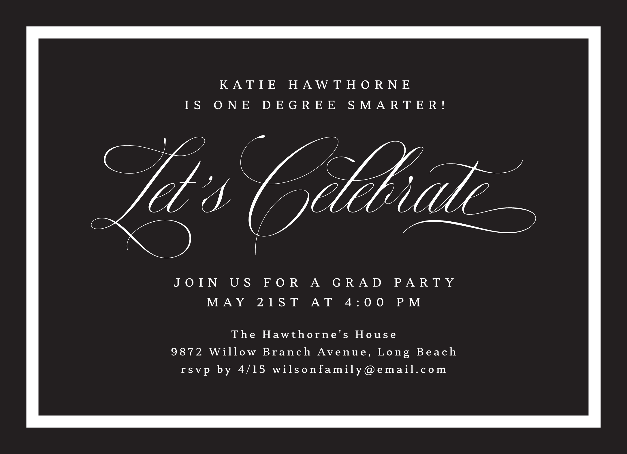 Let's Celebrate Invite