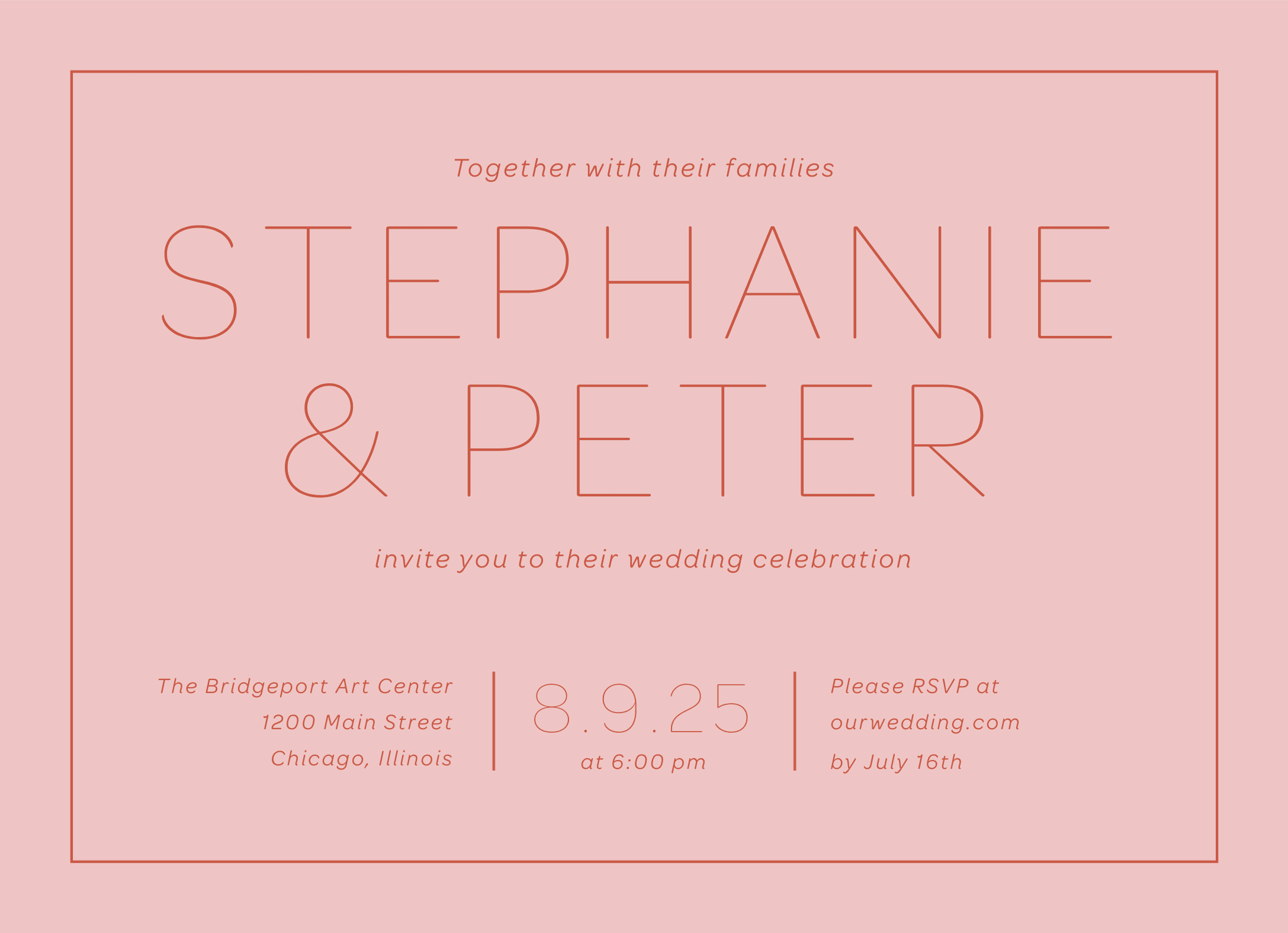 Pink & Red Invite