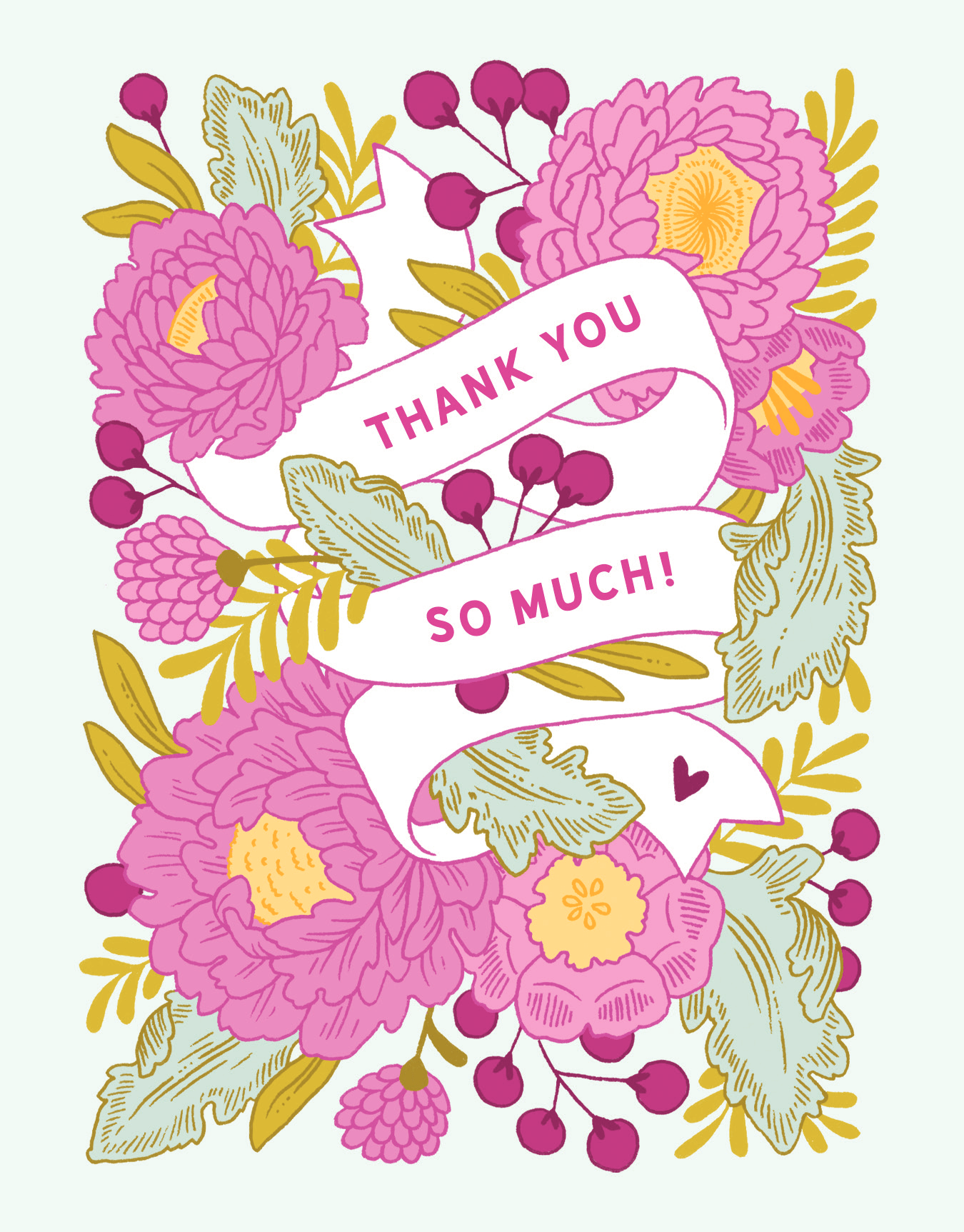 Floral Banner Thank You
