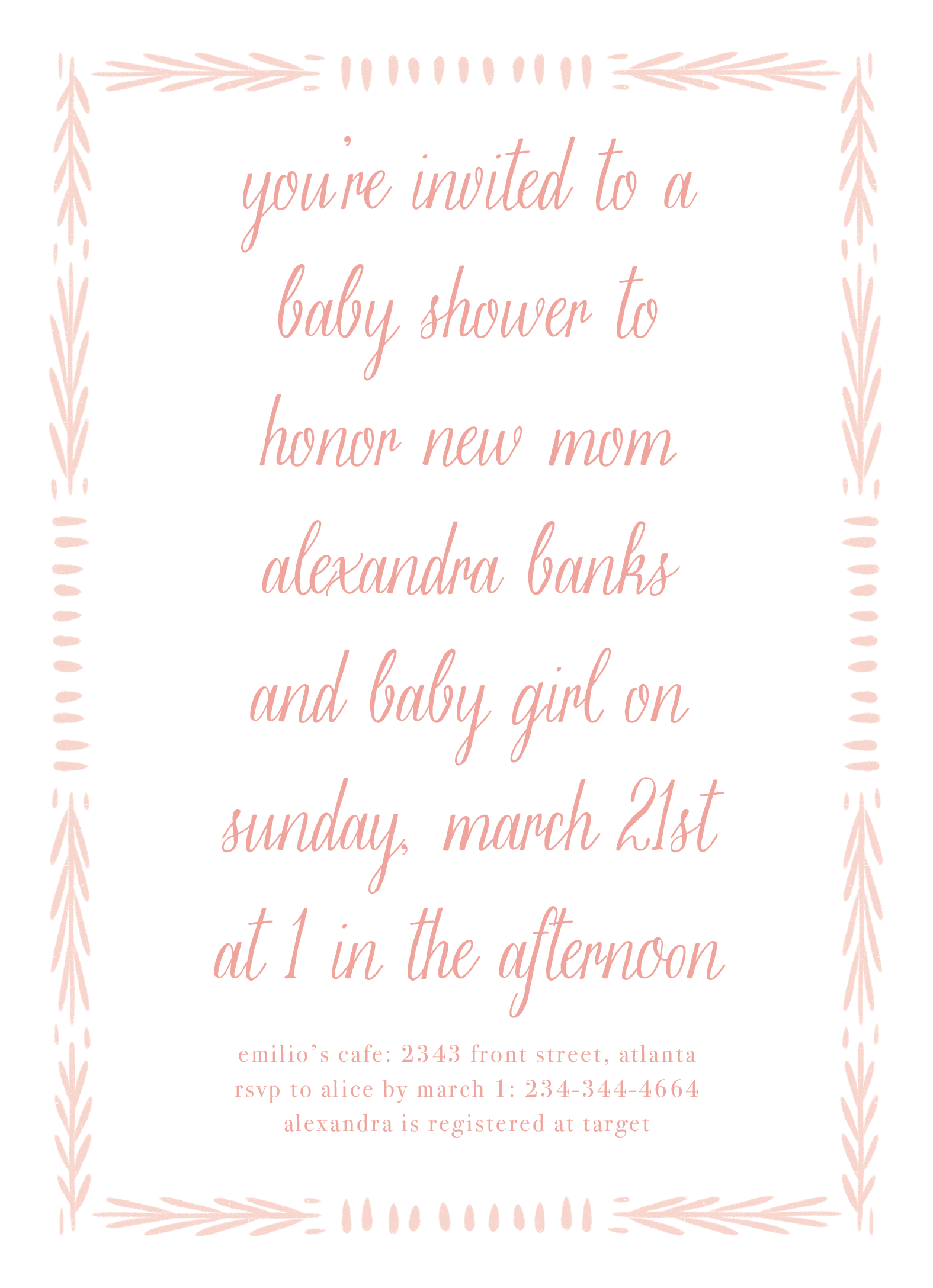 Little Letter Girl Baby Shower