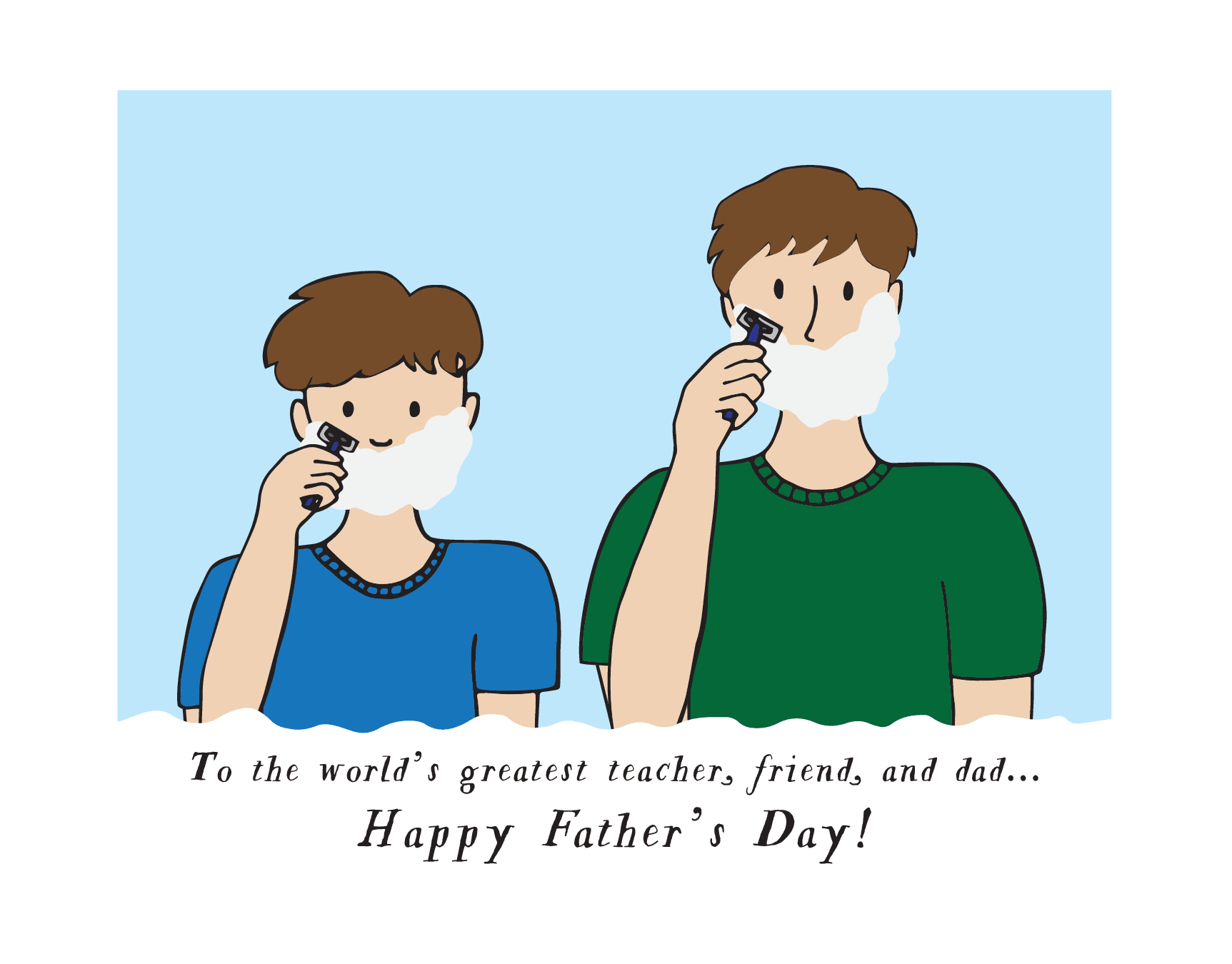 Father Son Shaving