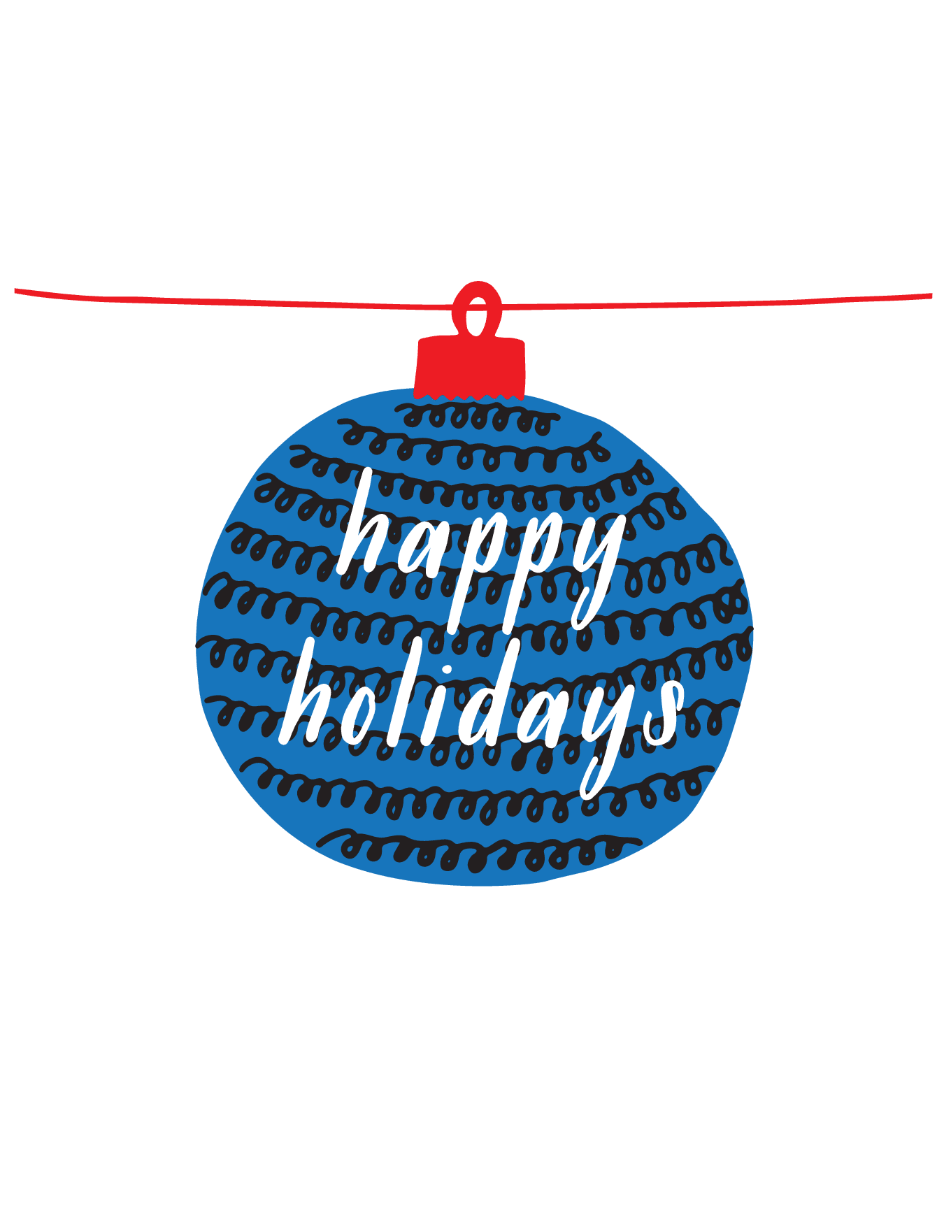 Happy Holidays Ornament 