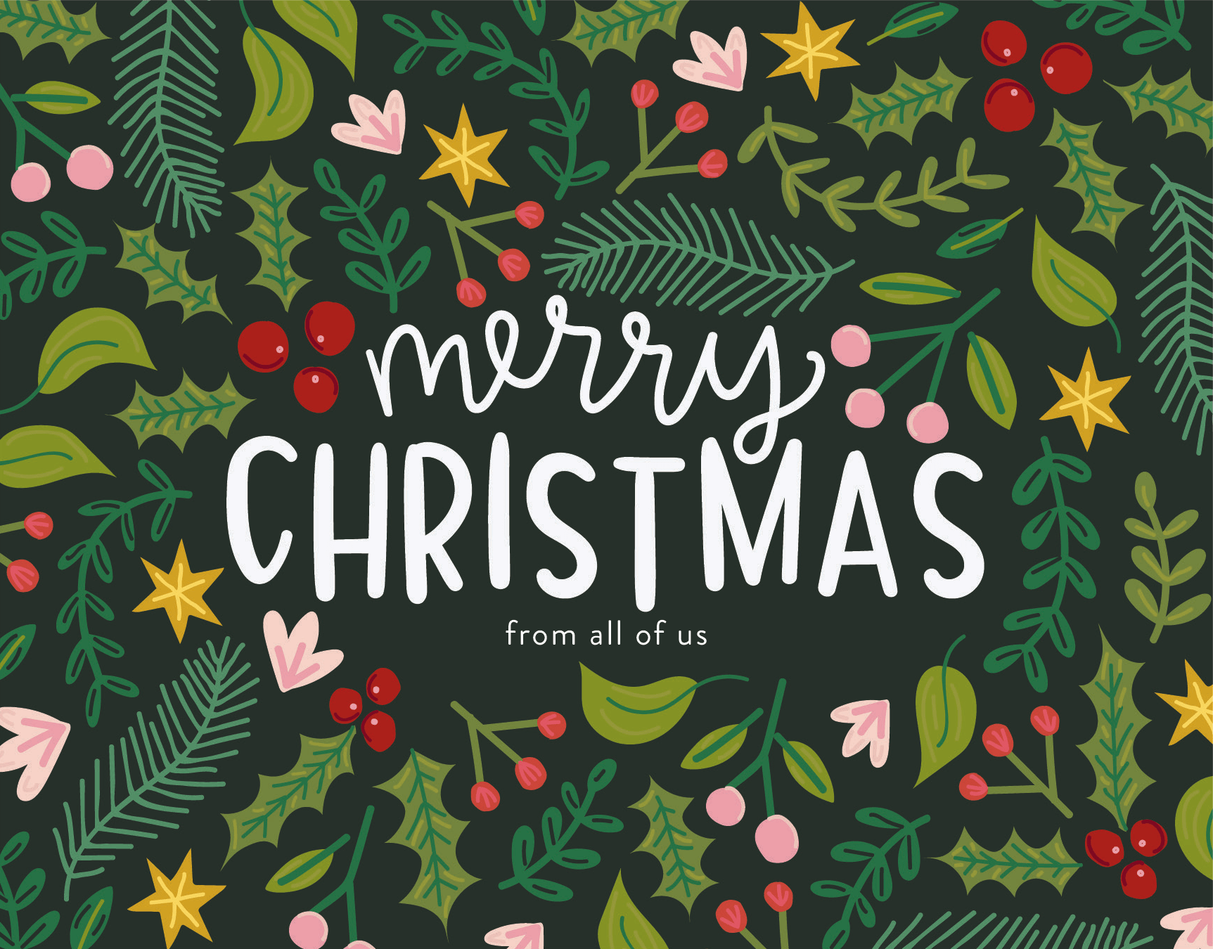 Merry Christmas Botanical