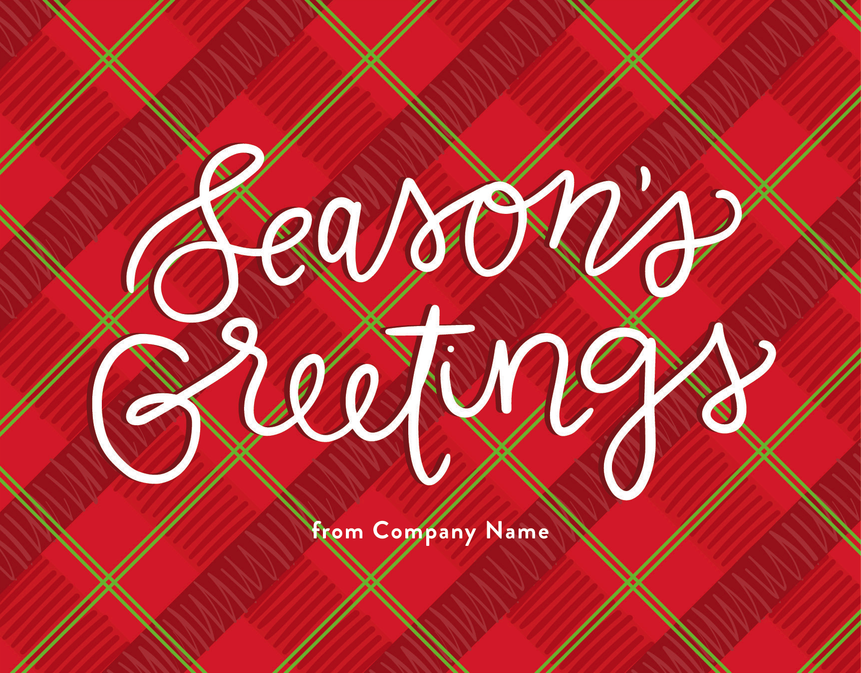 Red Plaid Greetings