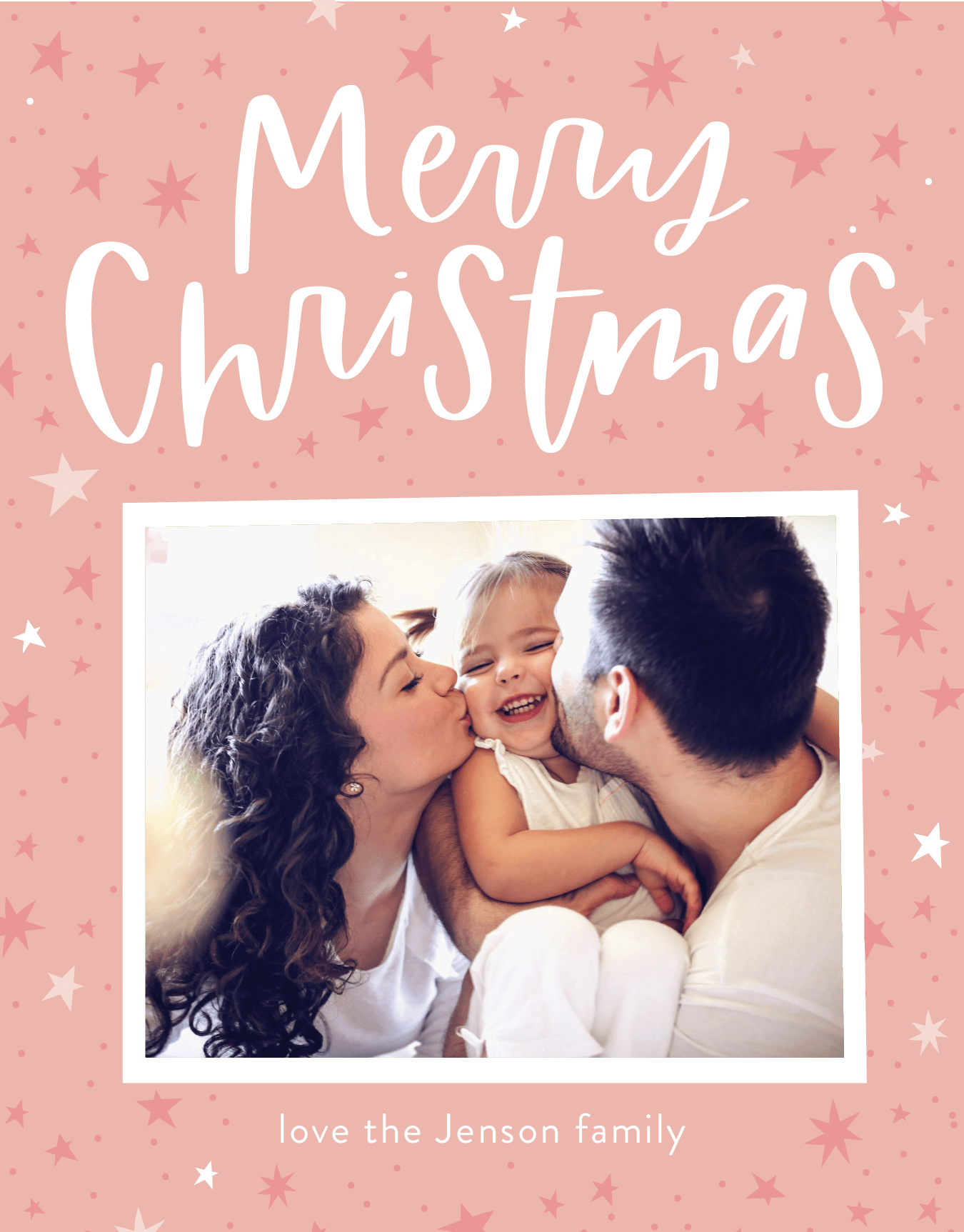 Pink Starry Christmas Photo