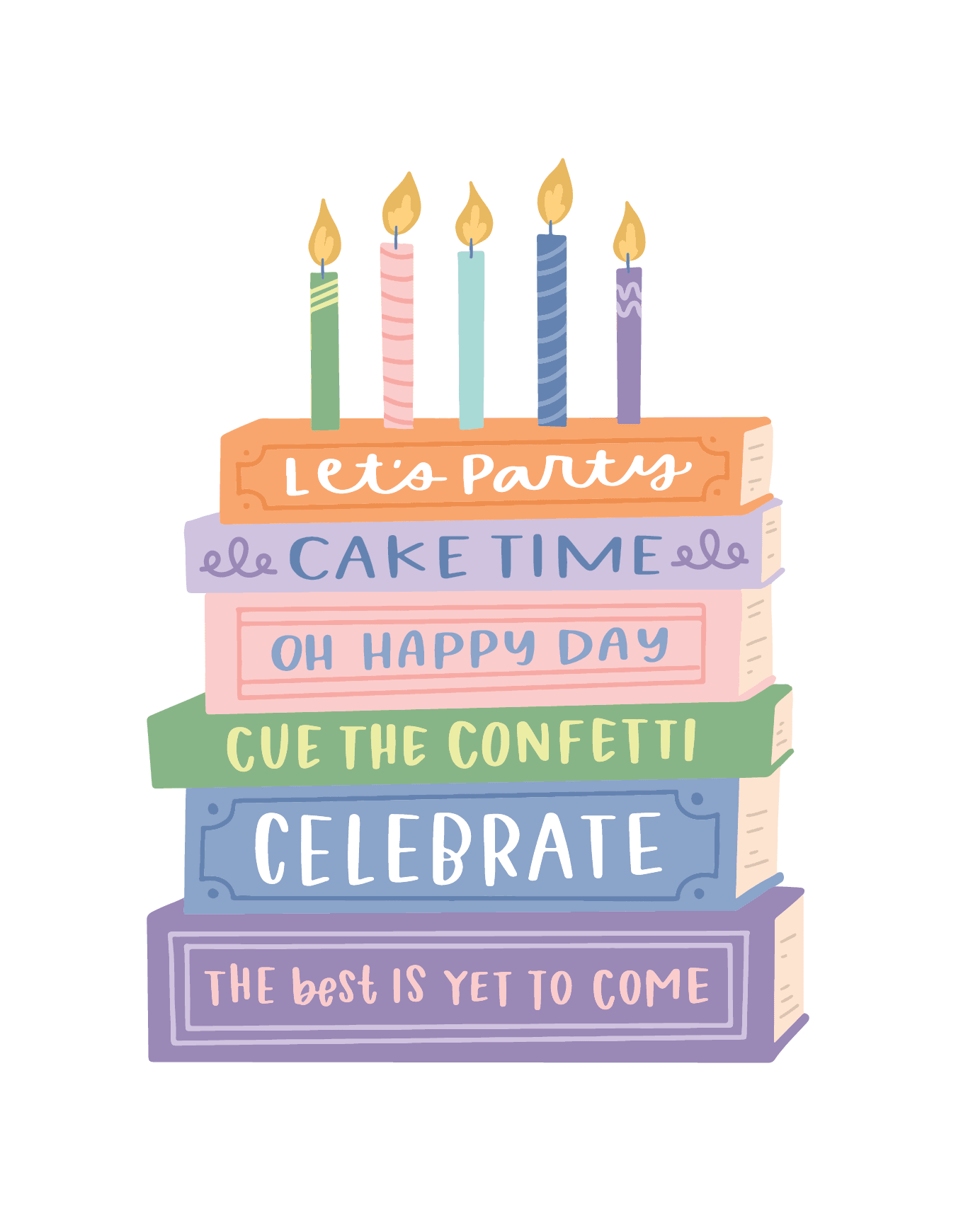 Stacked Book Birthday