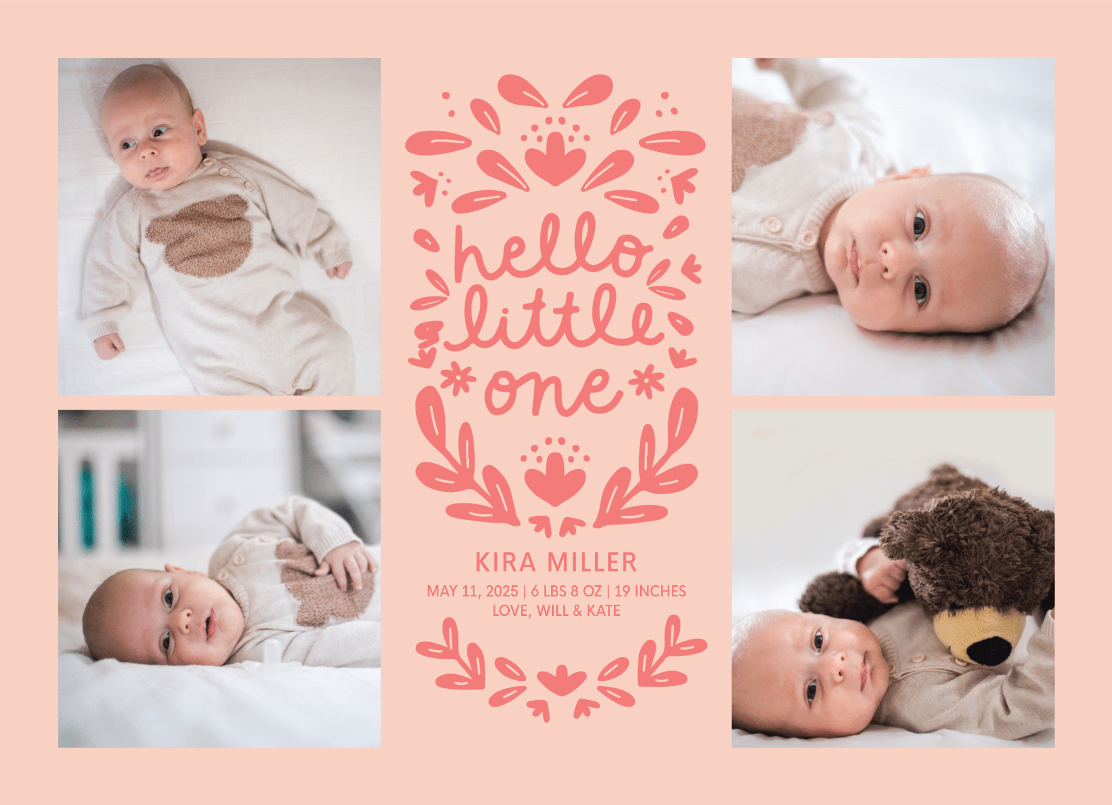 Welcome Little One Pink