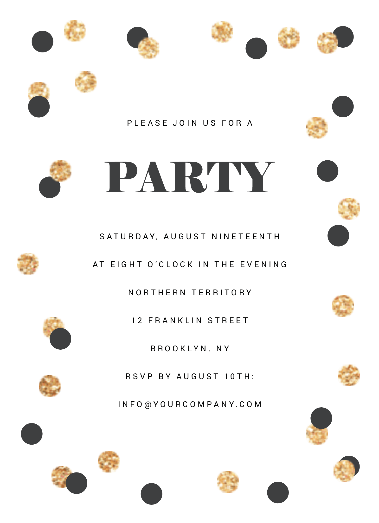 Gold Confetti Party 