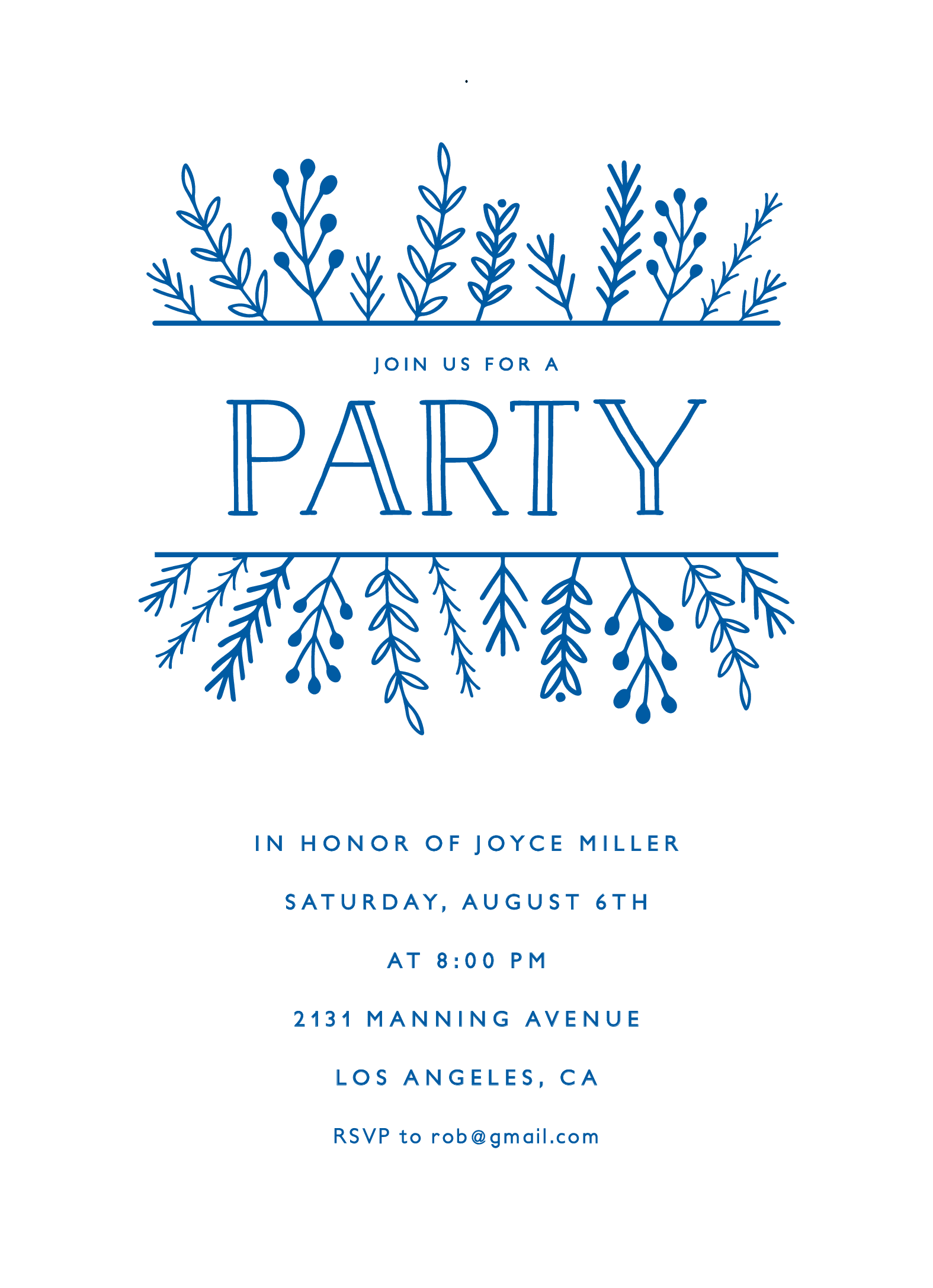 Navy Floral Party