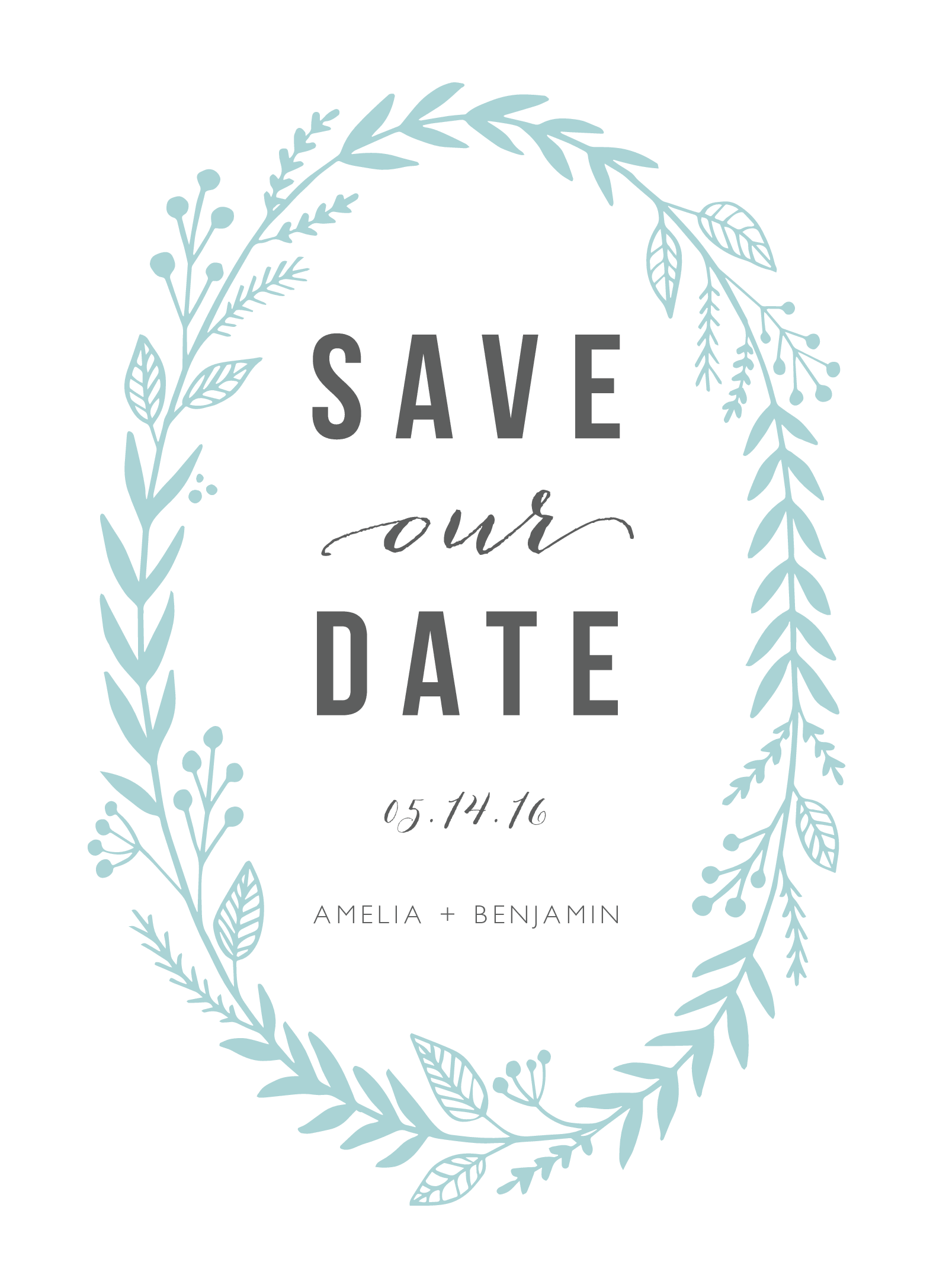 Blue Laurel Save The Date