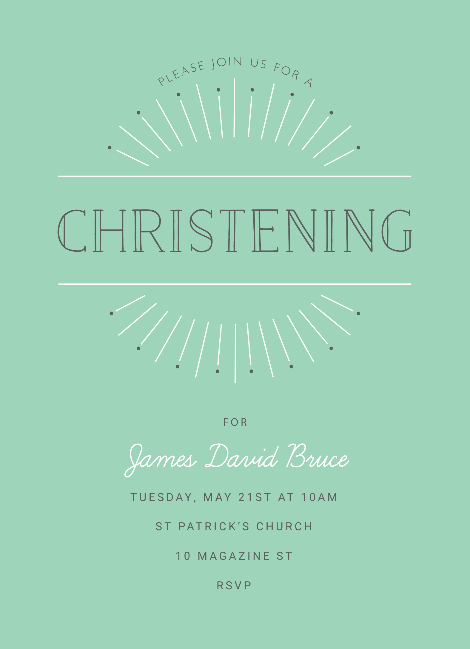 Sunrise Christening