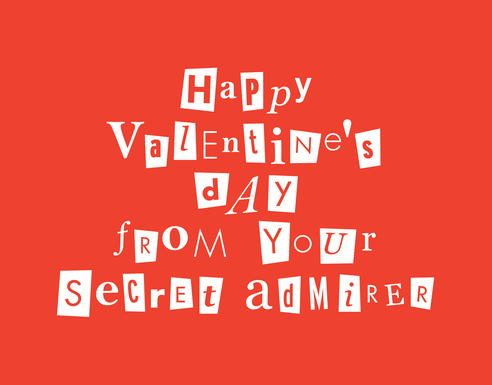 Secret Admirer Valentine