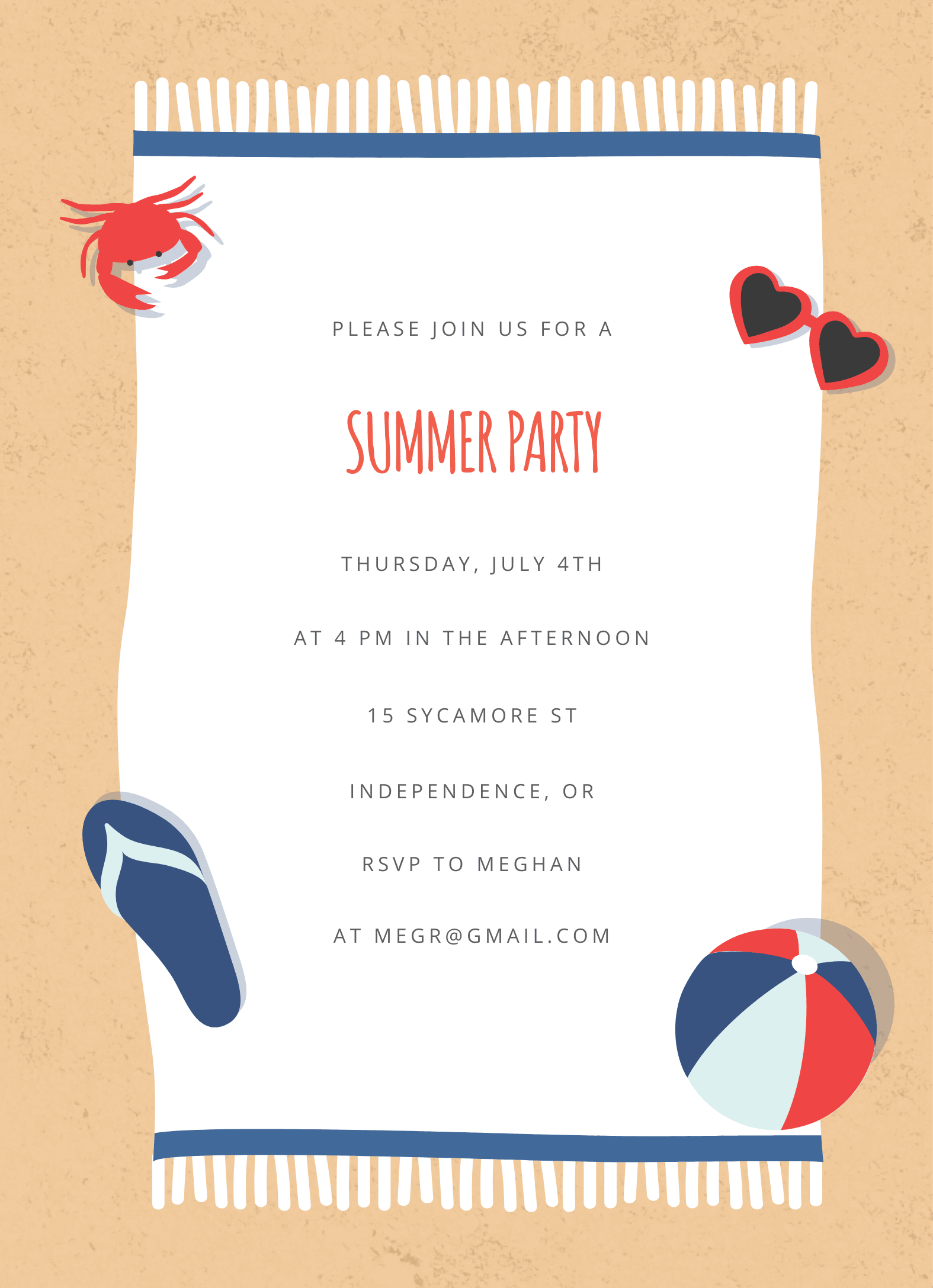 Beach Blanket Summer Party
