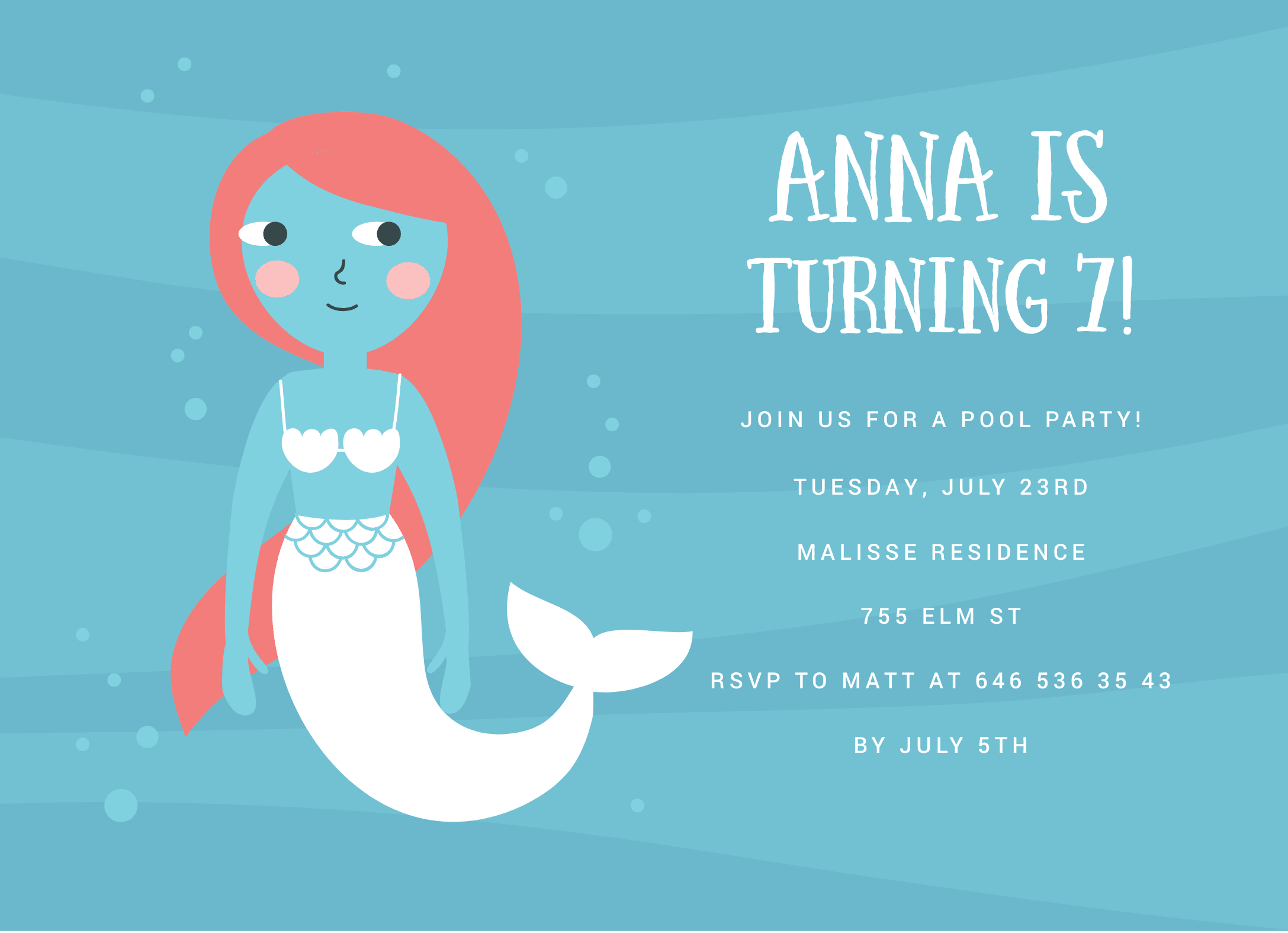Mermaid Doll Pool Party