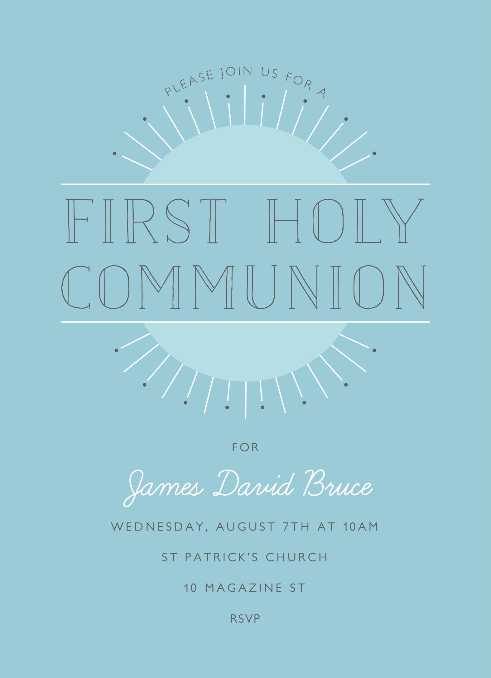 Art Deco Sunrise Communion