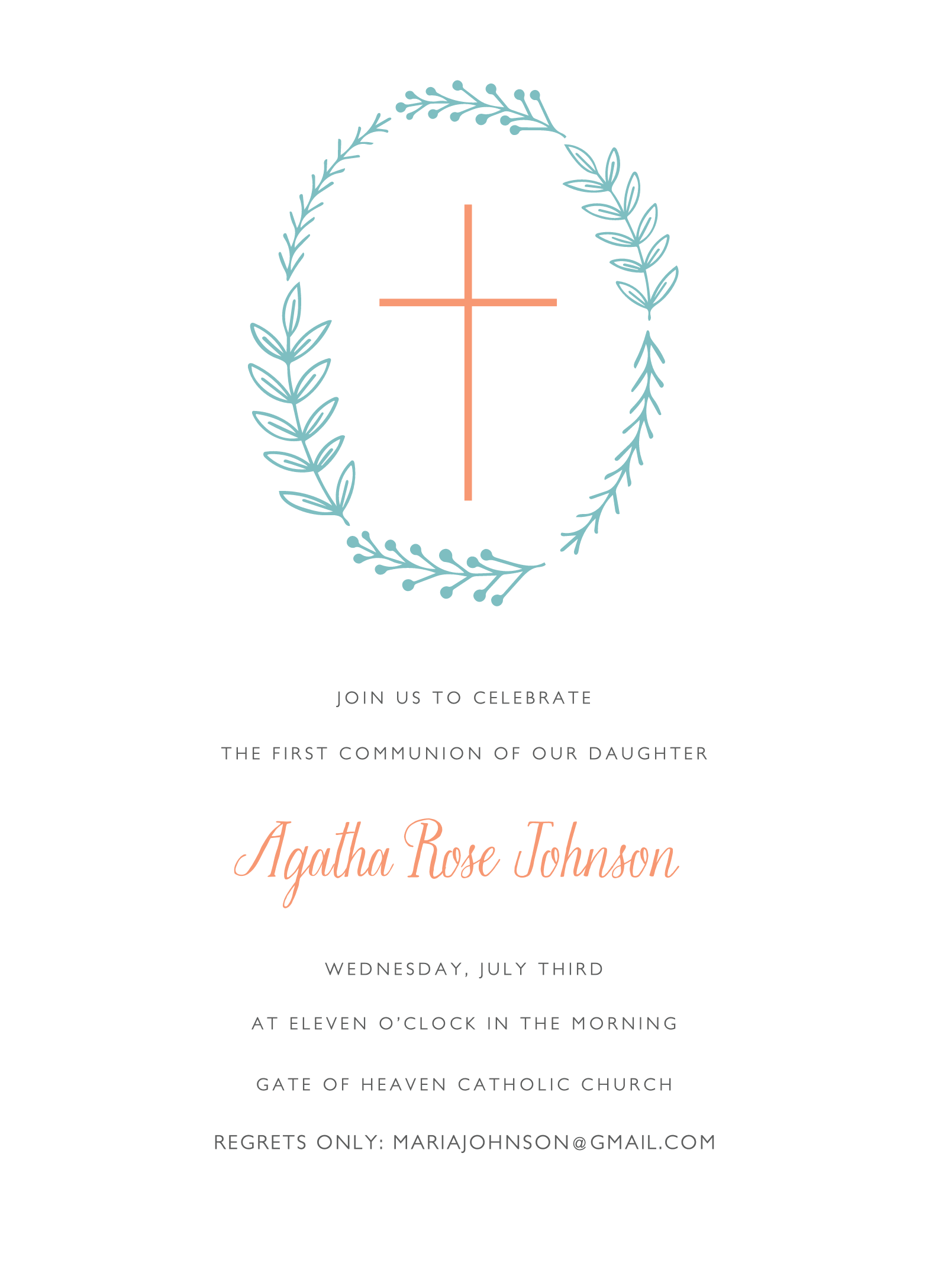 Communion Cross Wreath