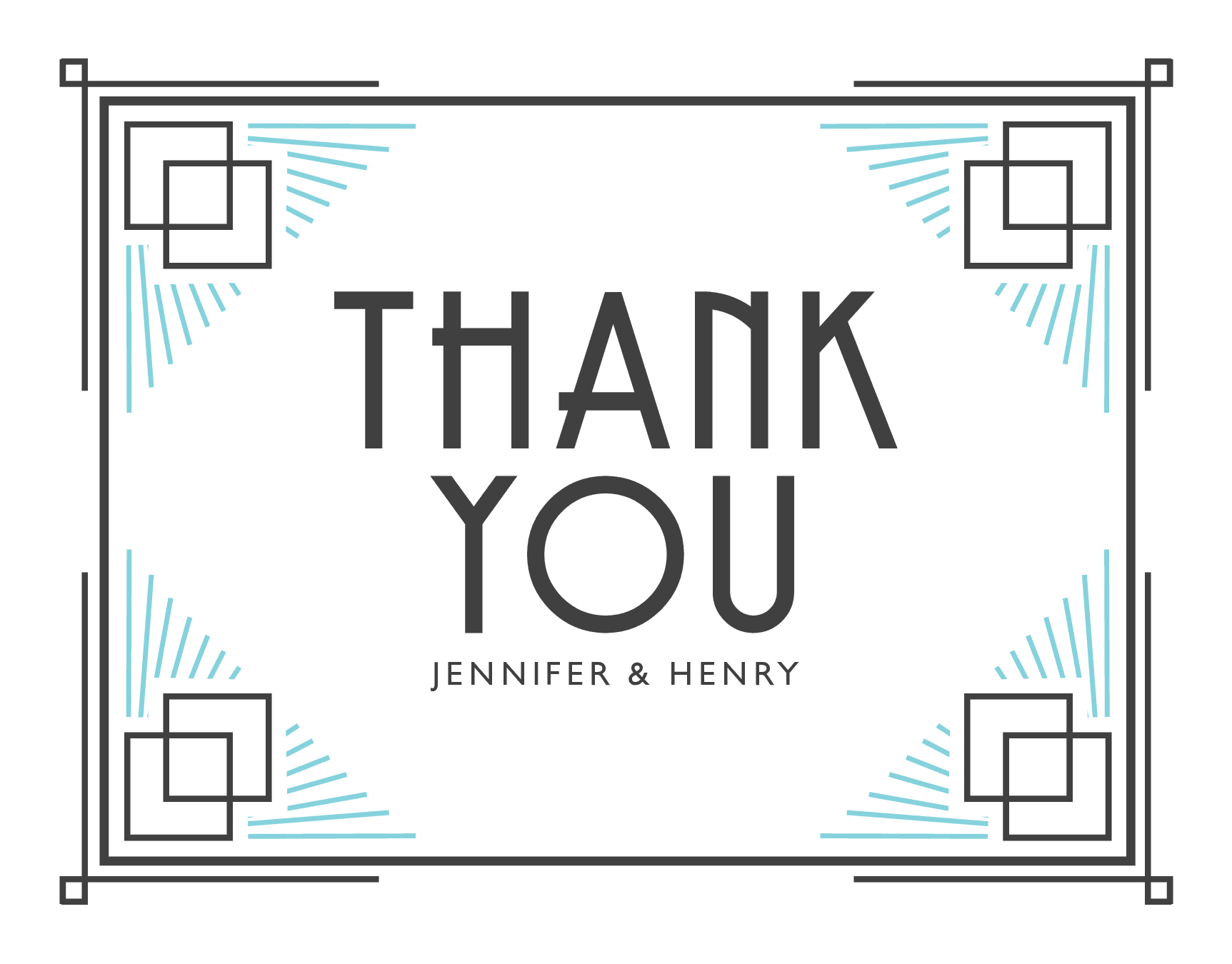 Modern Deco Thank You