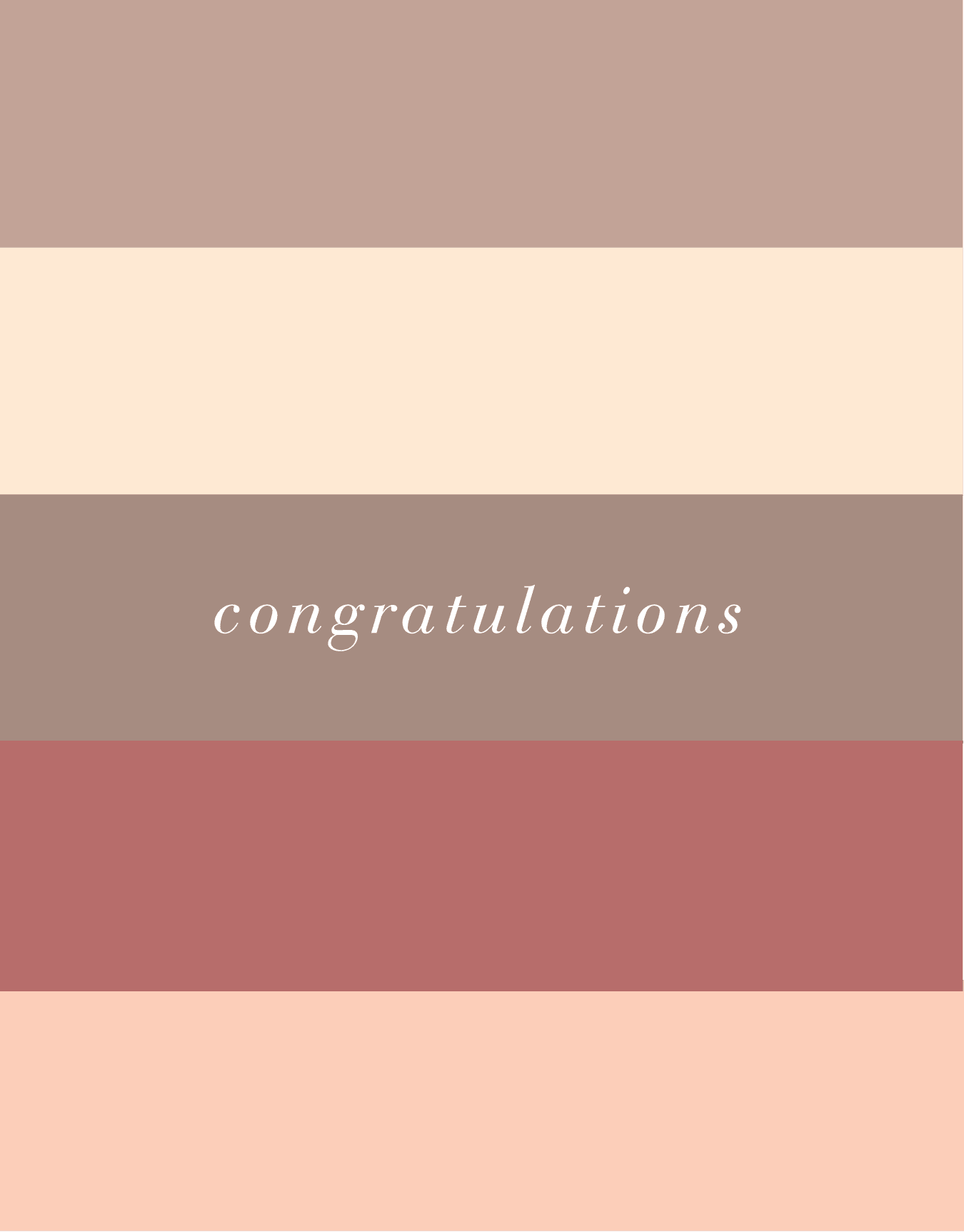 Congrats Color Block
