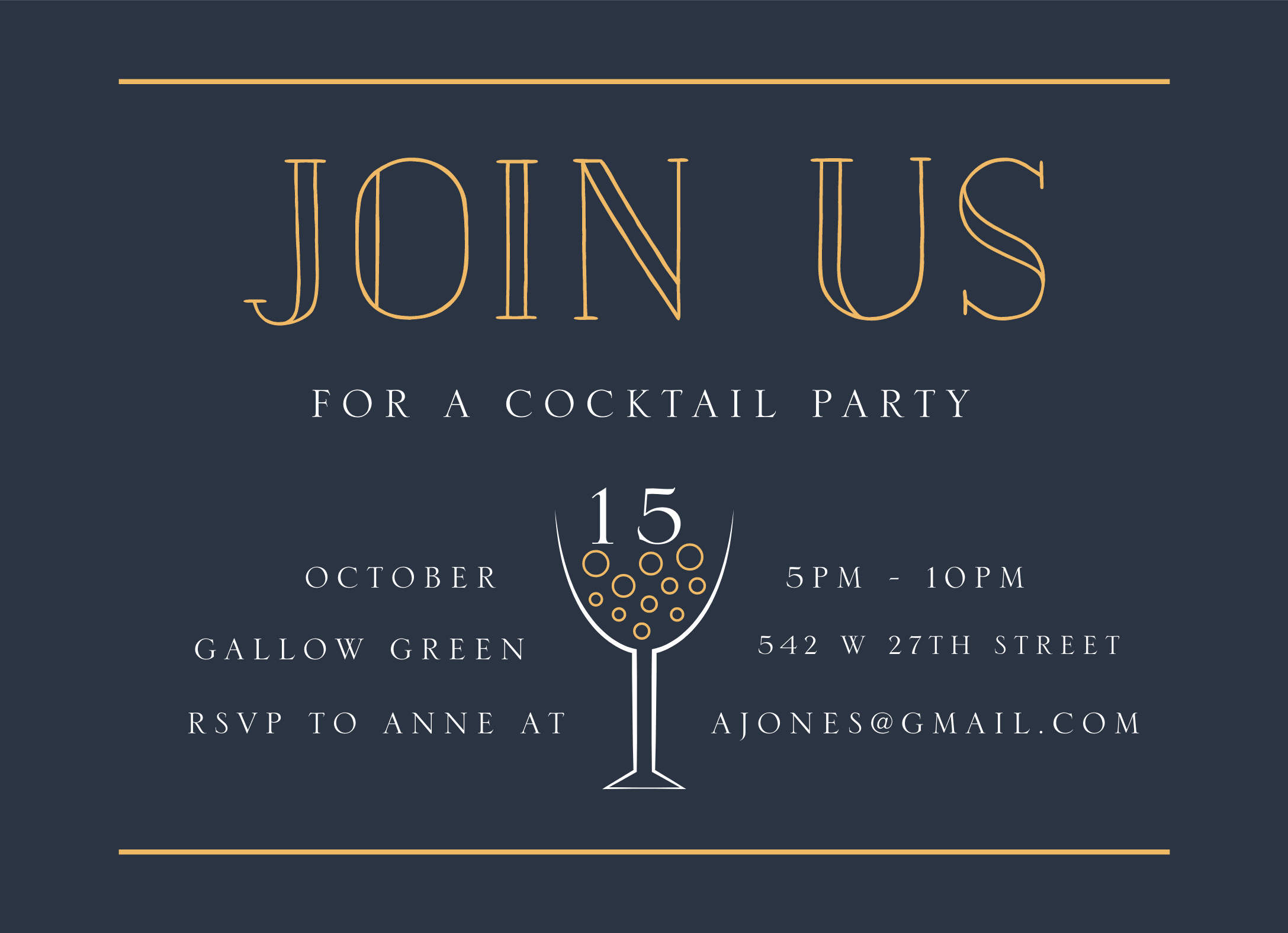 Join Us Cocktail Party