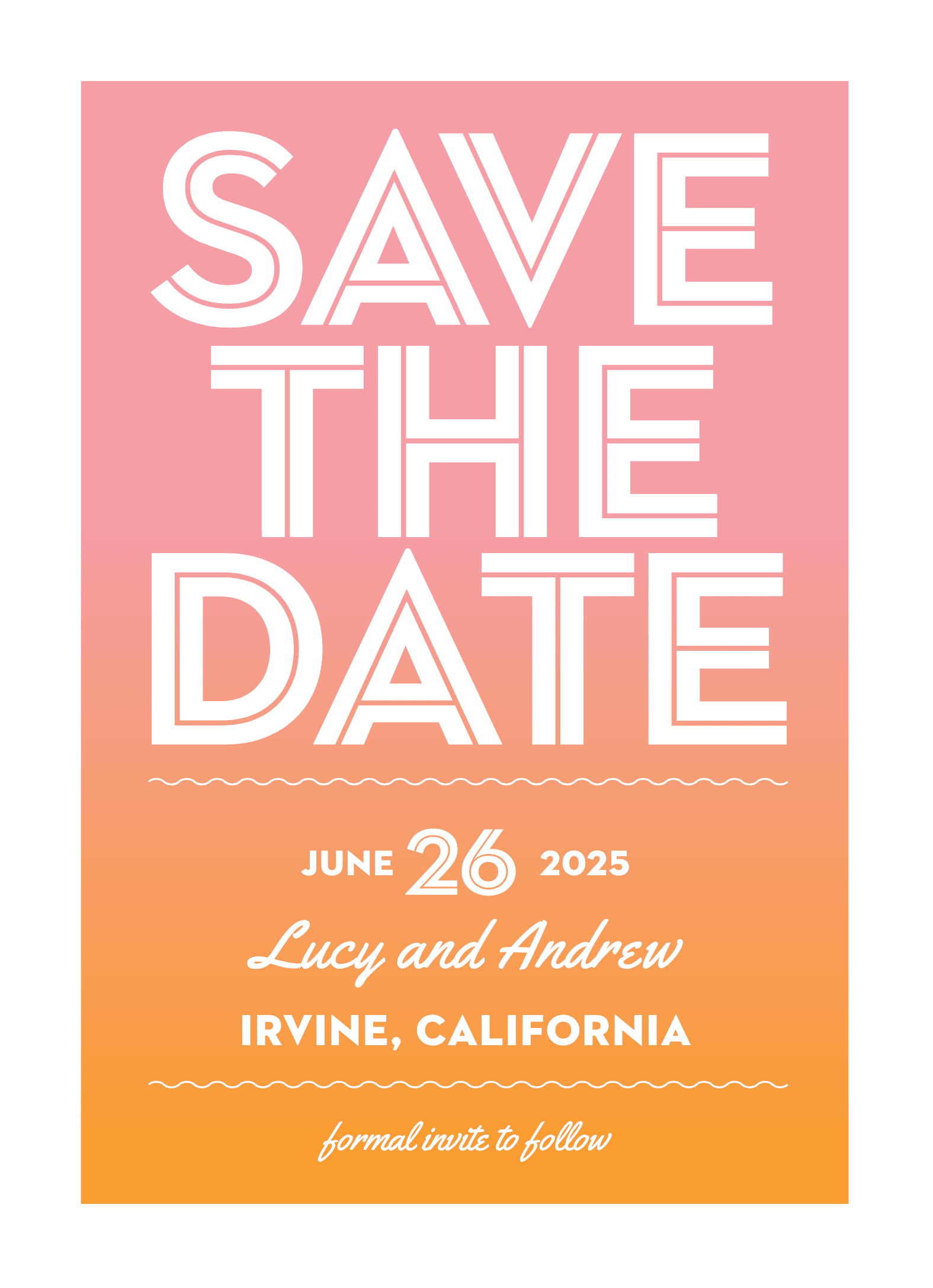 Ombre Save The Date