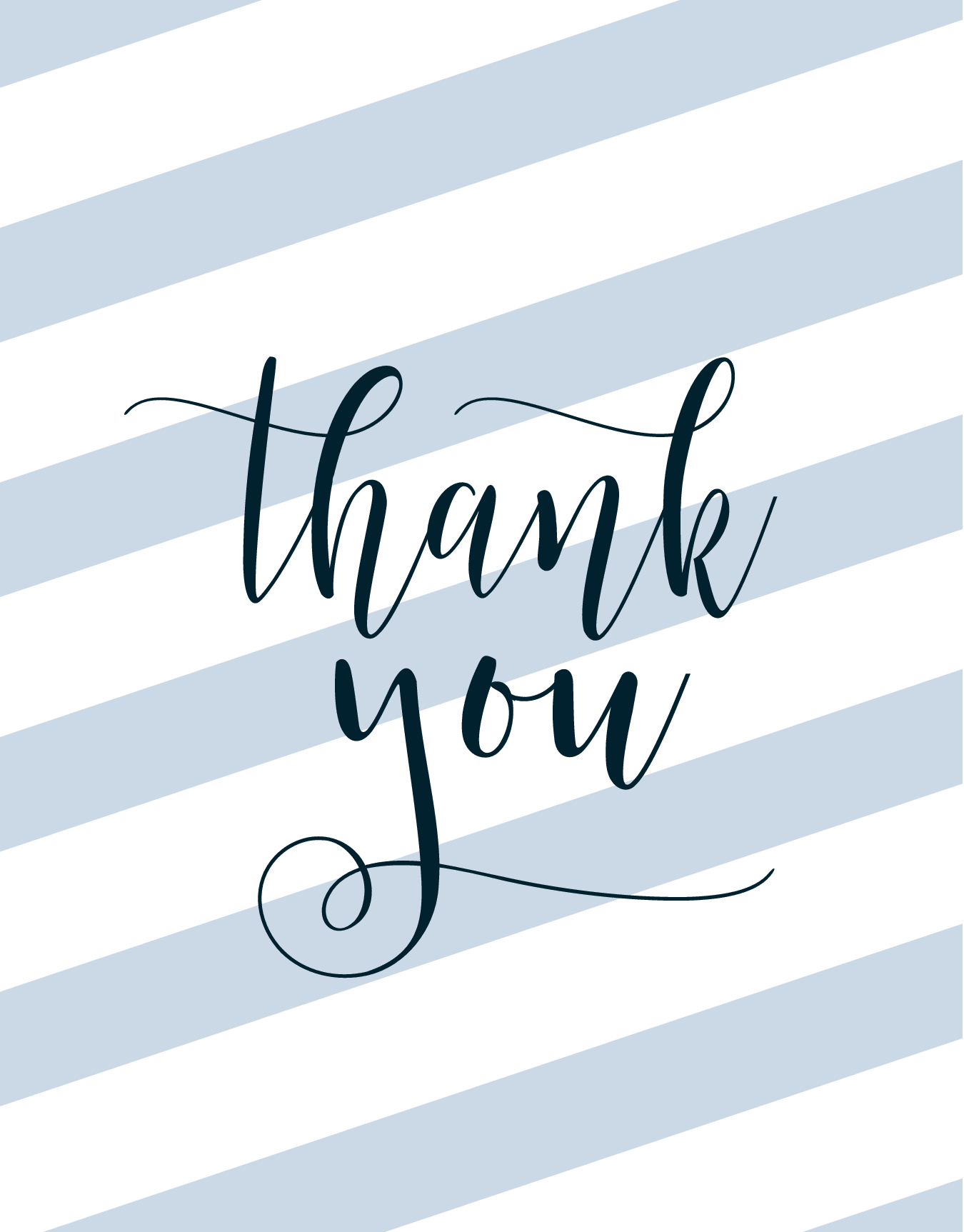 Thank You Lilac Stripe