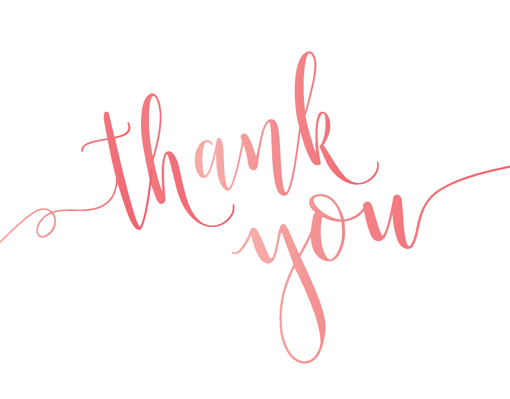 Thank You Pink Lettering