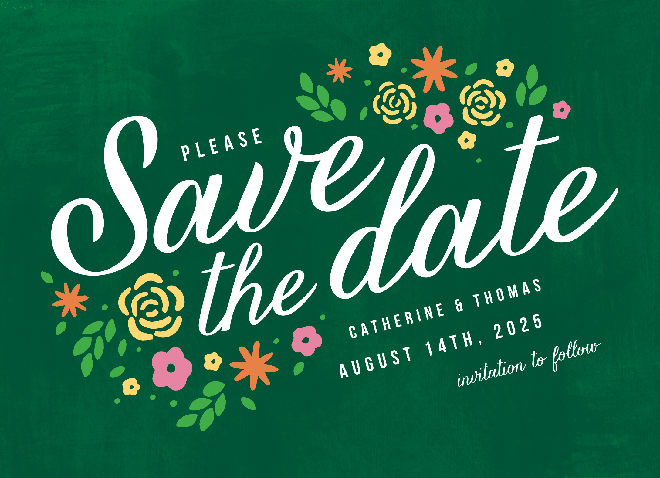 Floral Save The Date