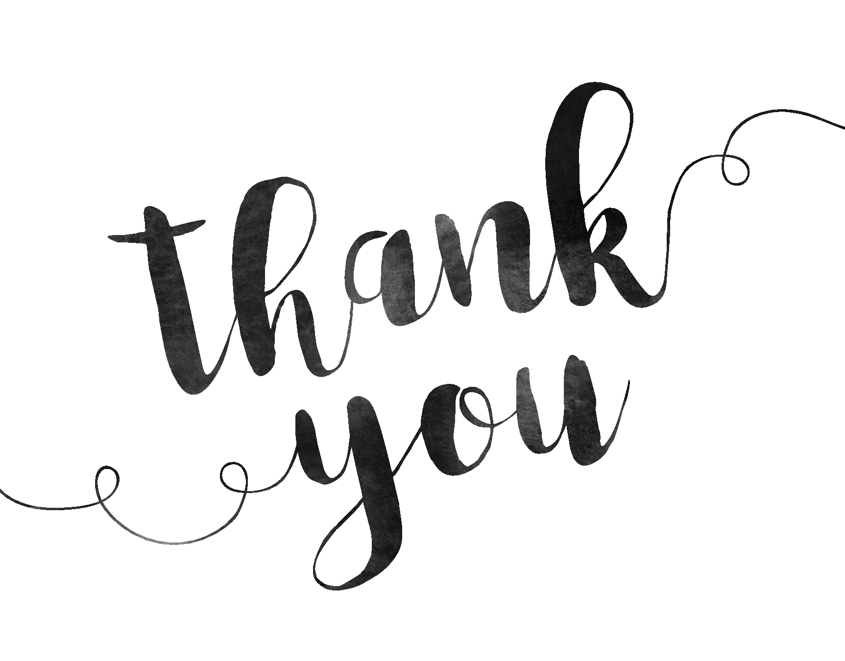 Thank You Watercolor Lettering