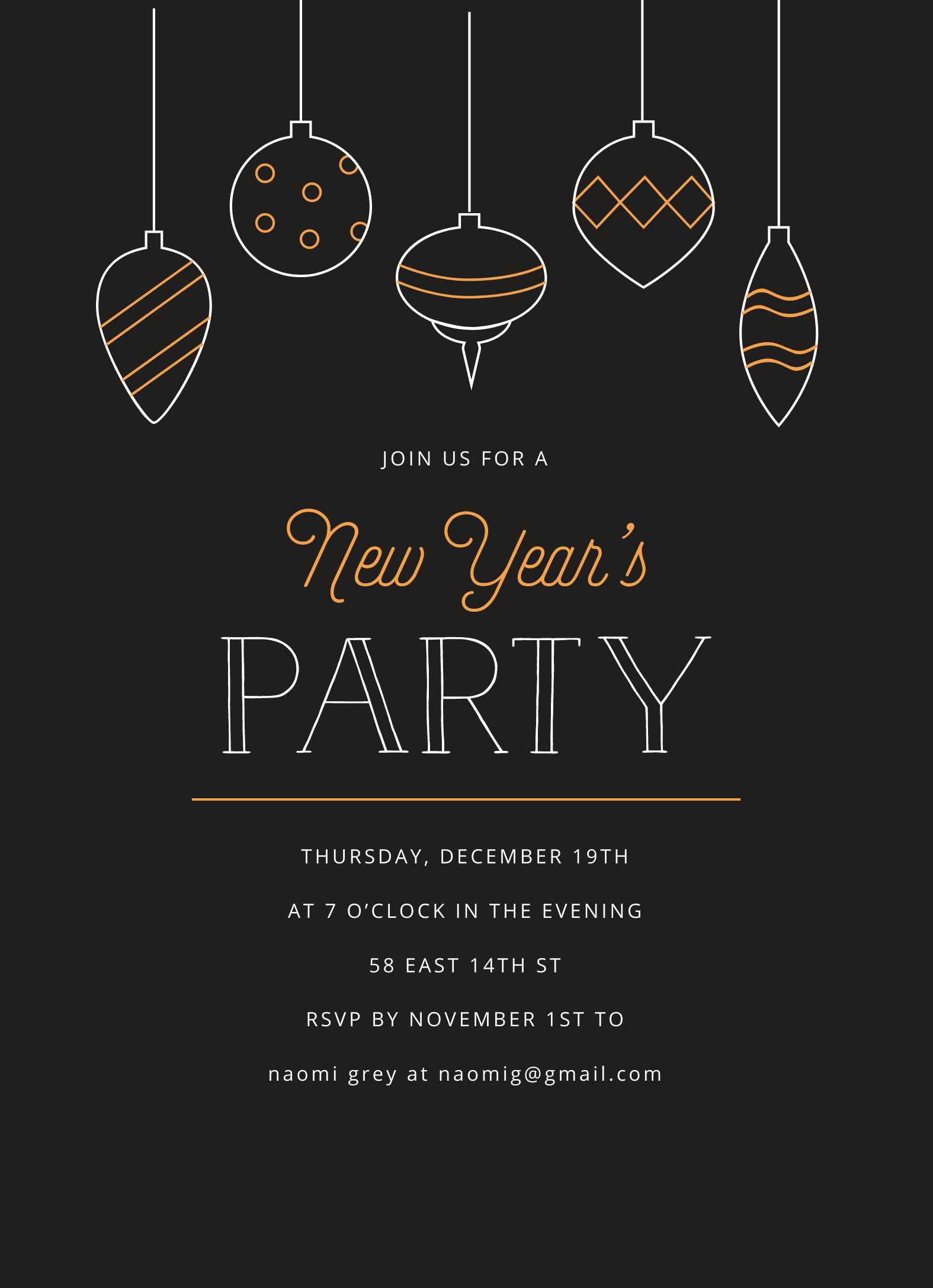Art Deco Ornaments Party