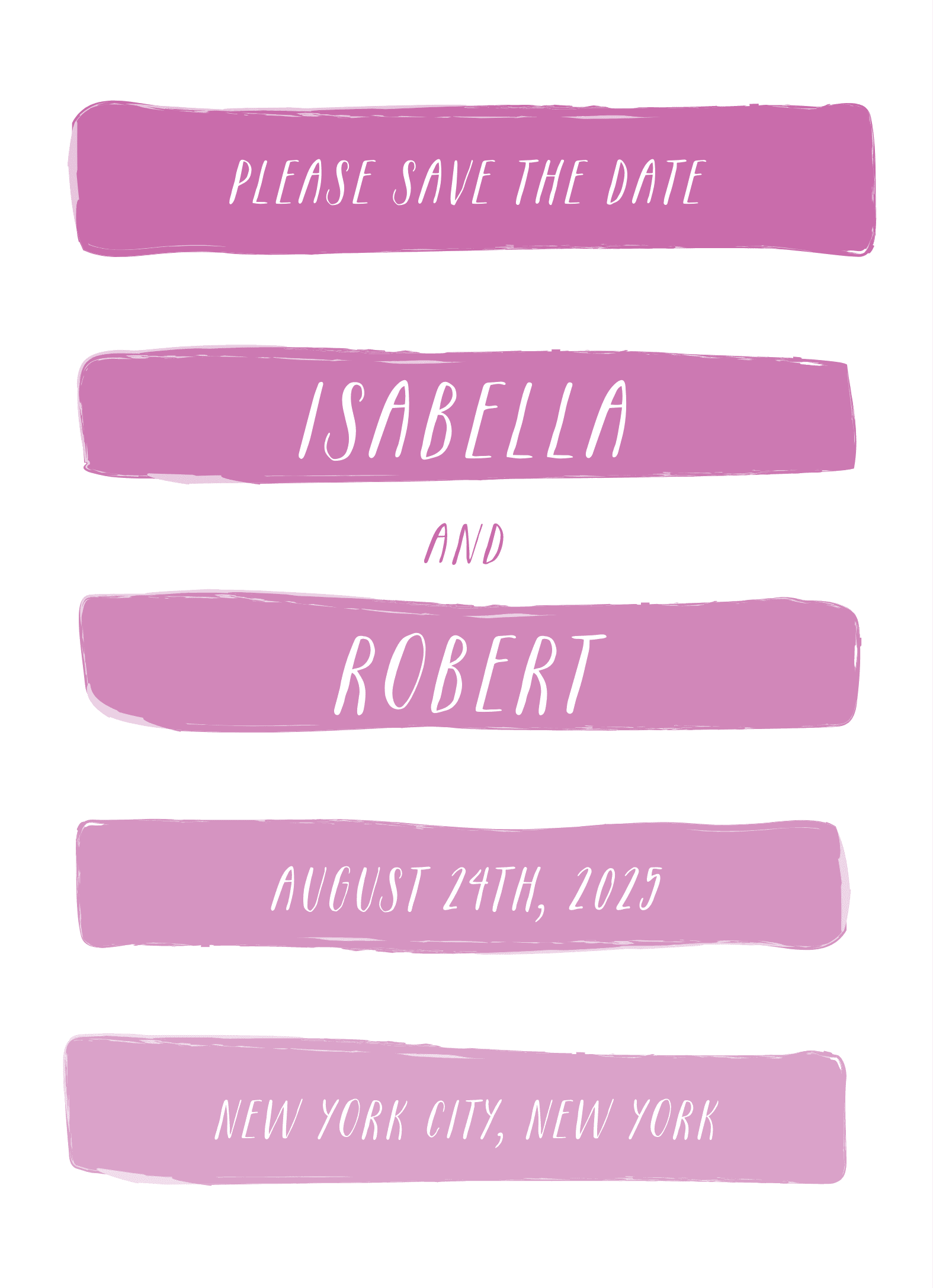 Painted Lines Save The Date