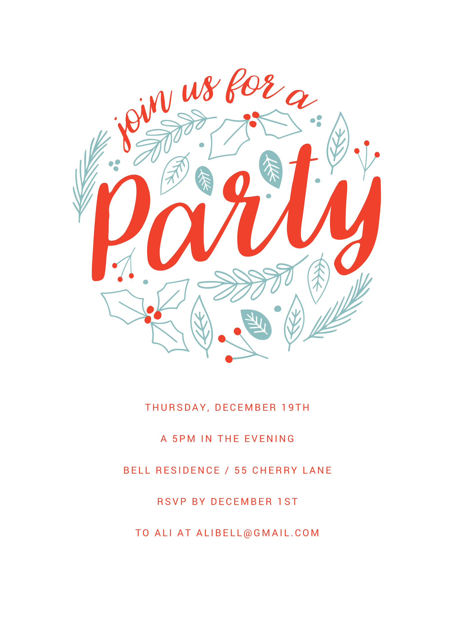 Floral Circle Winter Party