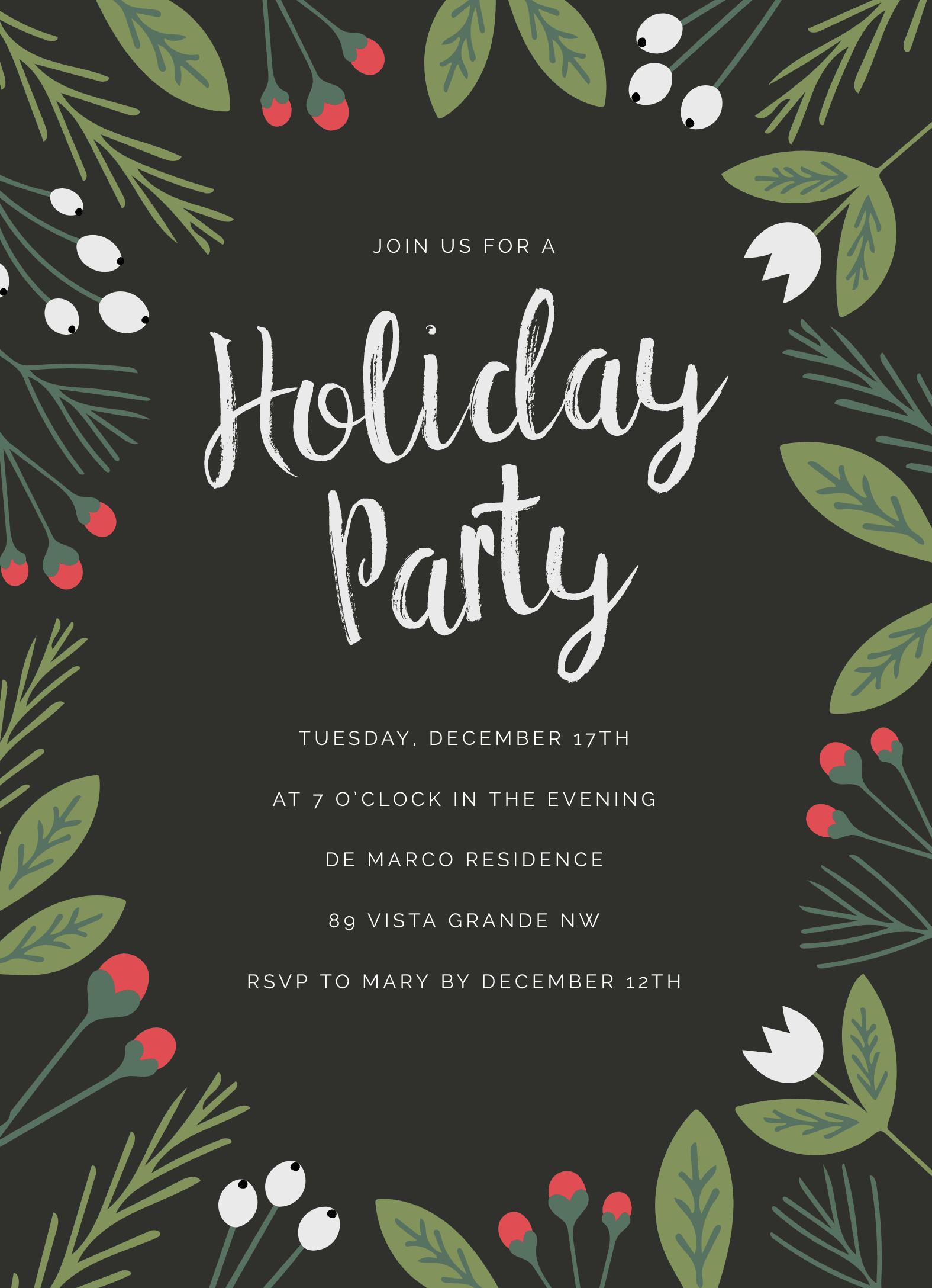 Winter Greens Party