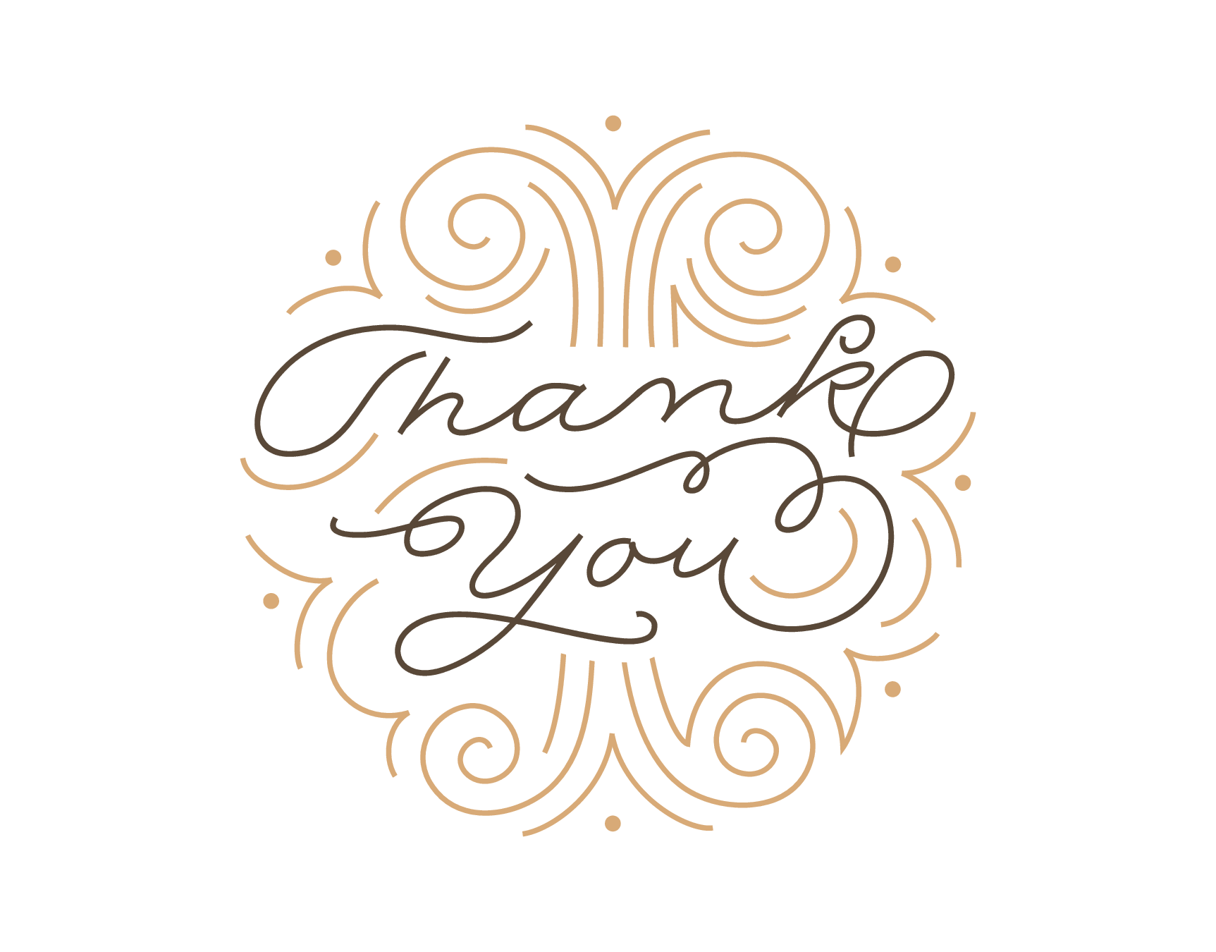 Thank You Art Deco Circle