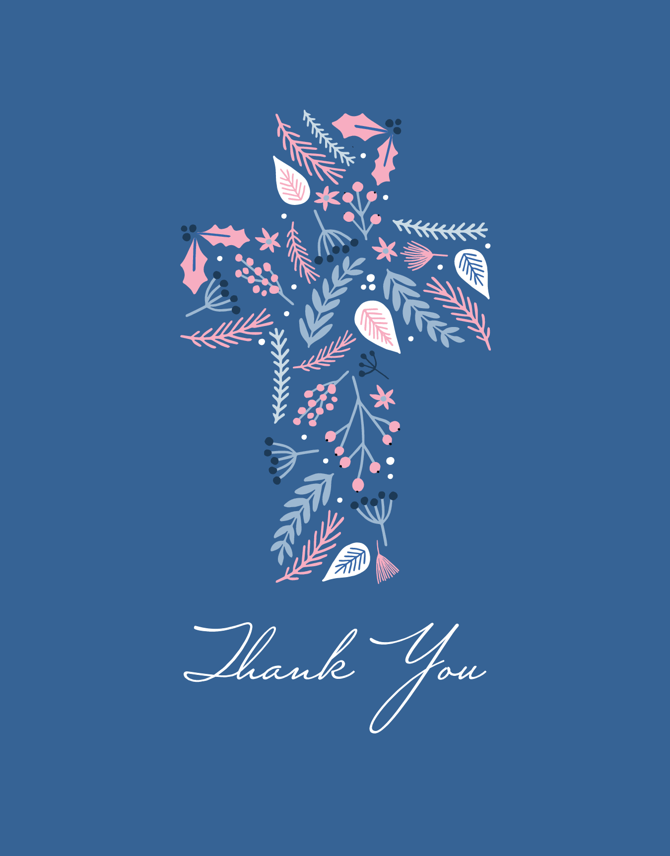 Floral Cross Thank You