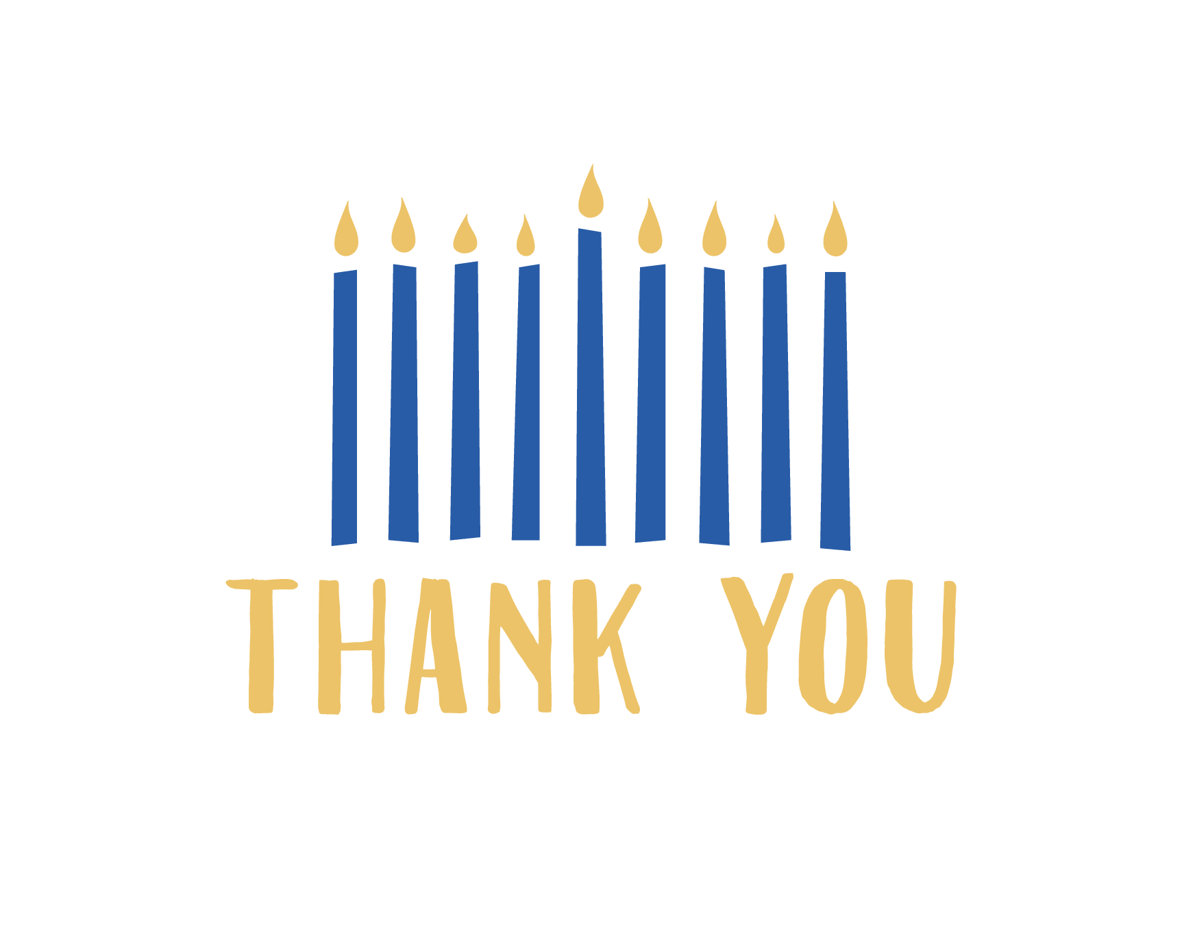 Thank You Hanukkah Candles