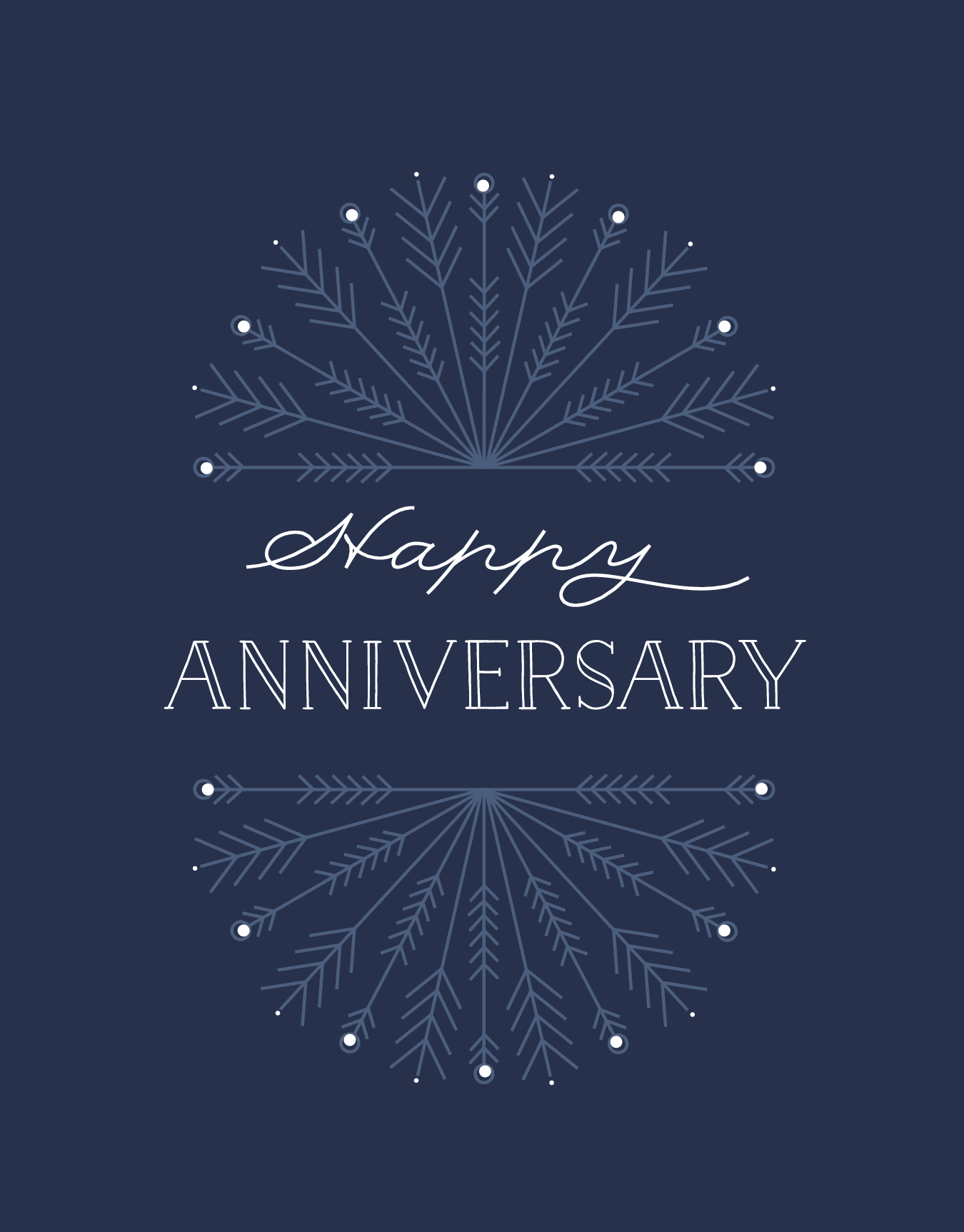 Happy Anniversary Snowflake