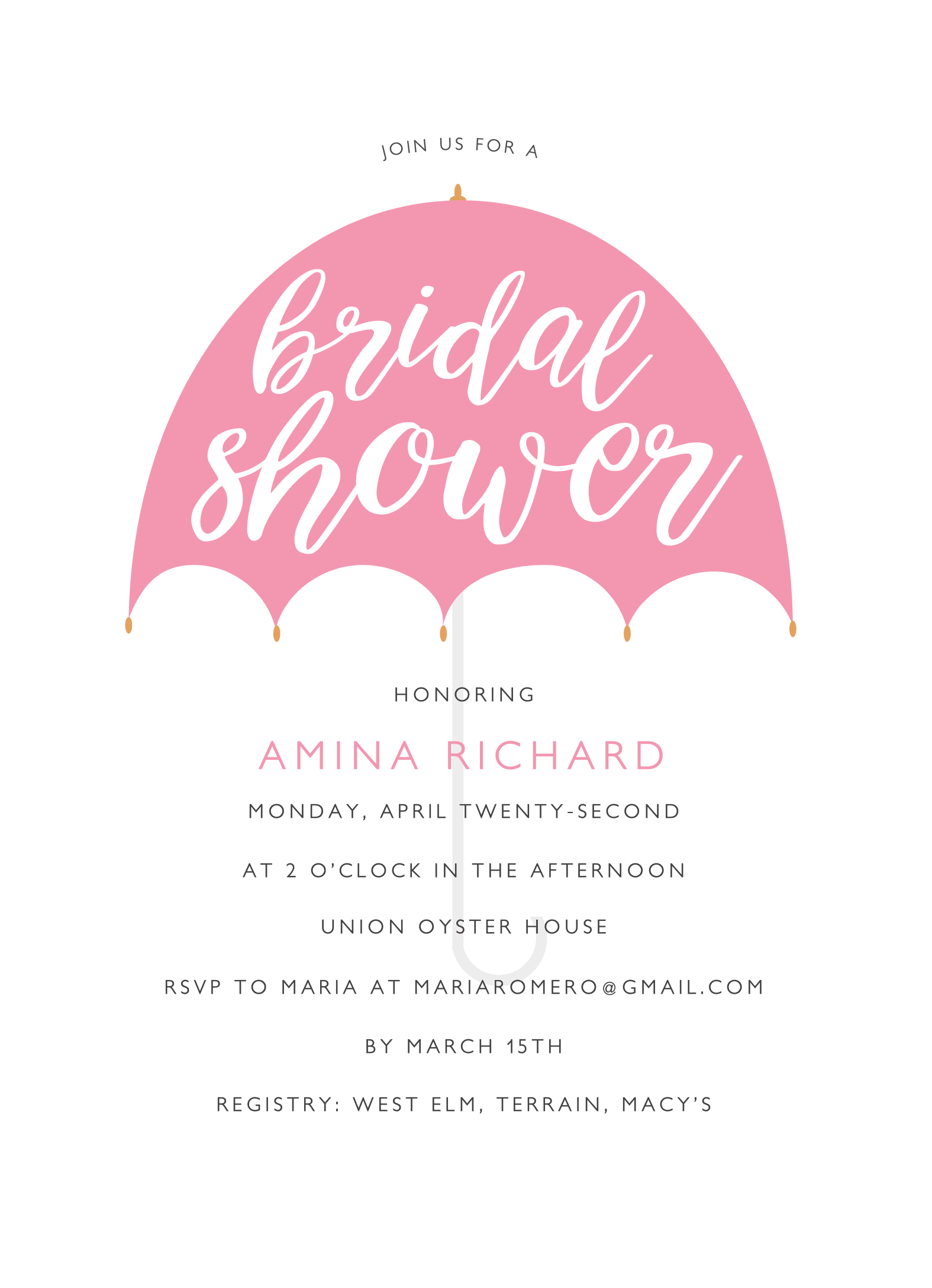 Umbrella Bridal Shower