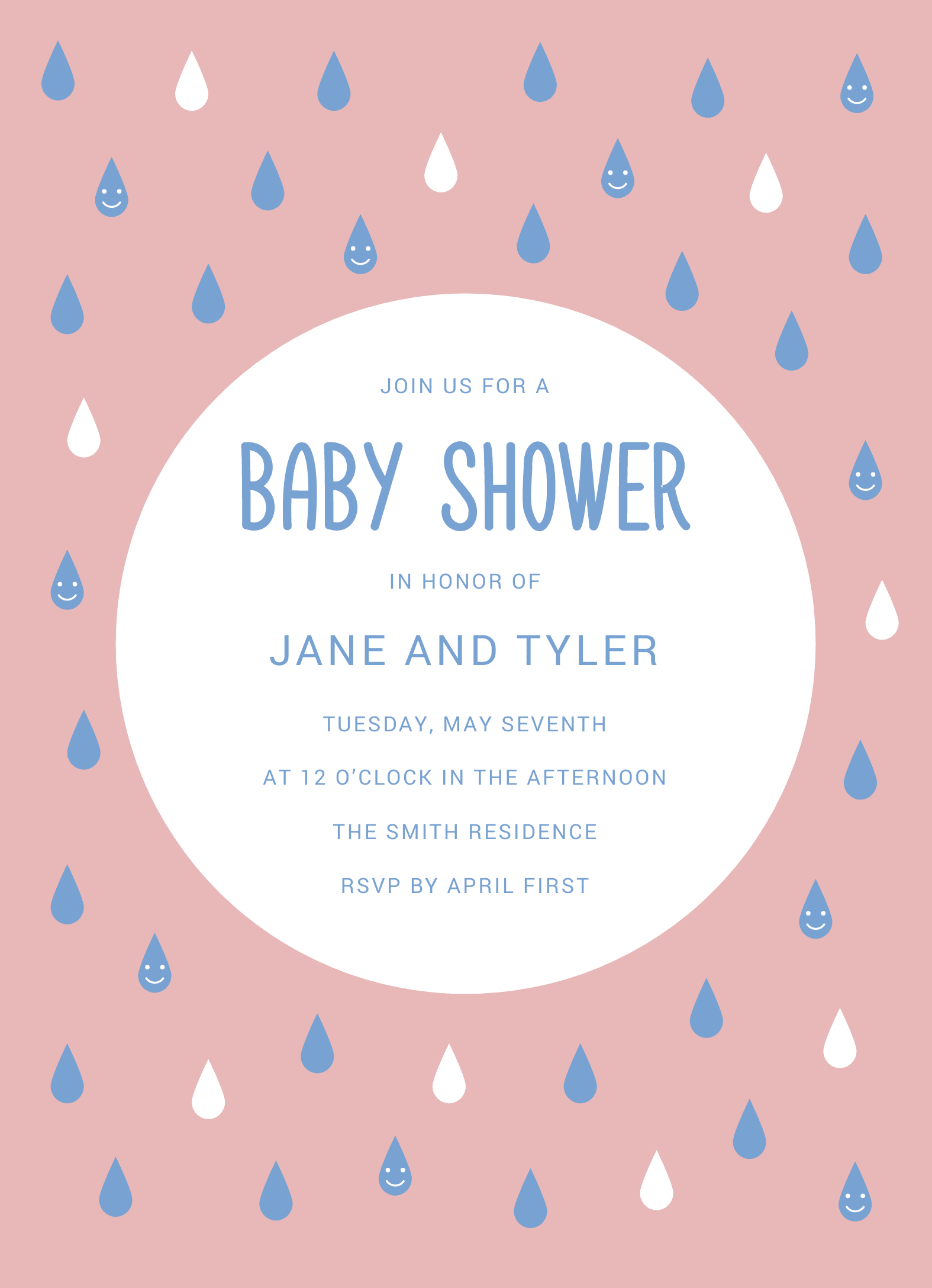 Baby Shower Rain Drops