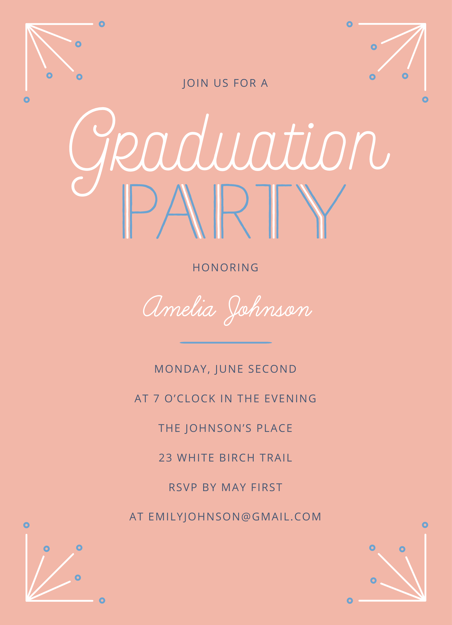 Pink Deco Graduation