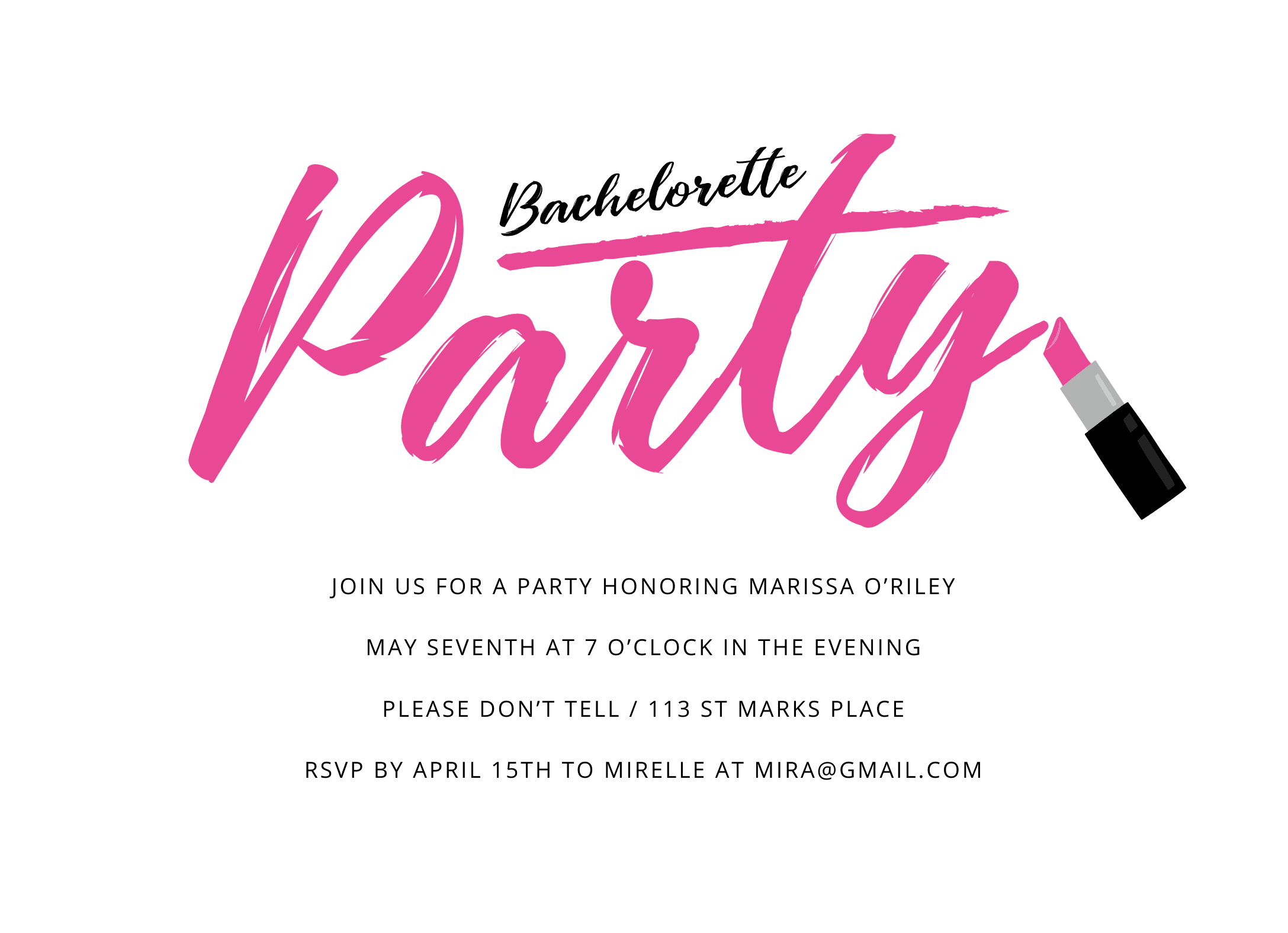 Bachelorette Party Lipstick