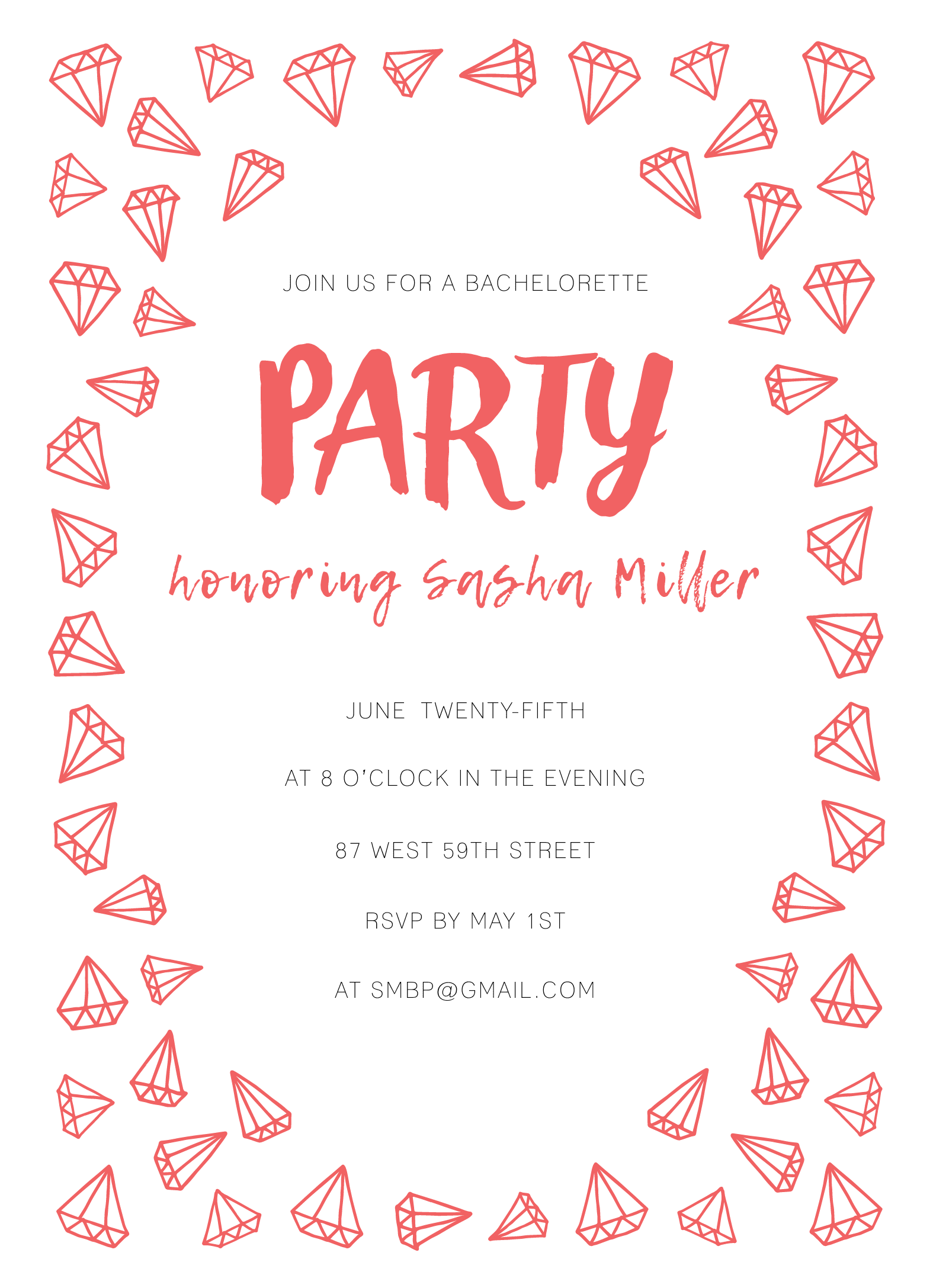 Bachelorette Party Diamonds