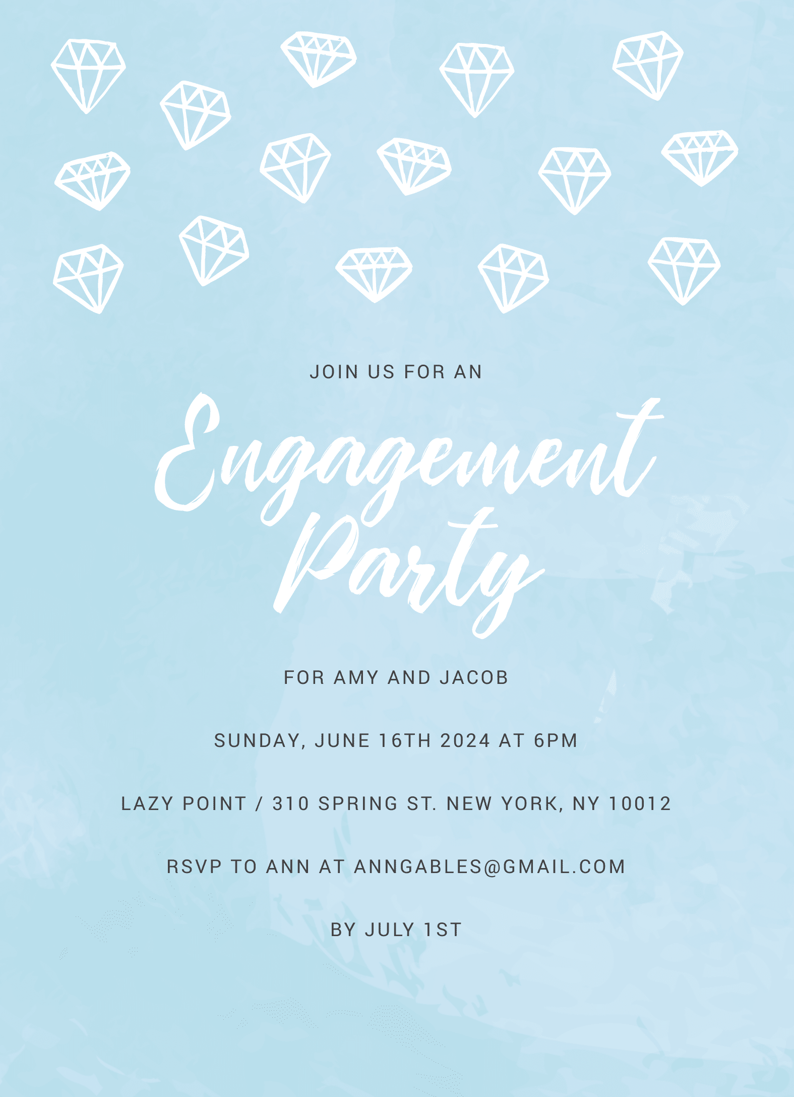 Blue Engagement Party