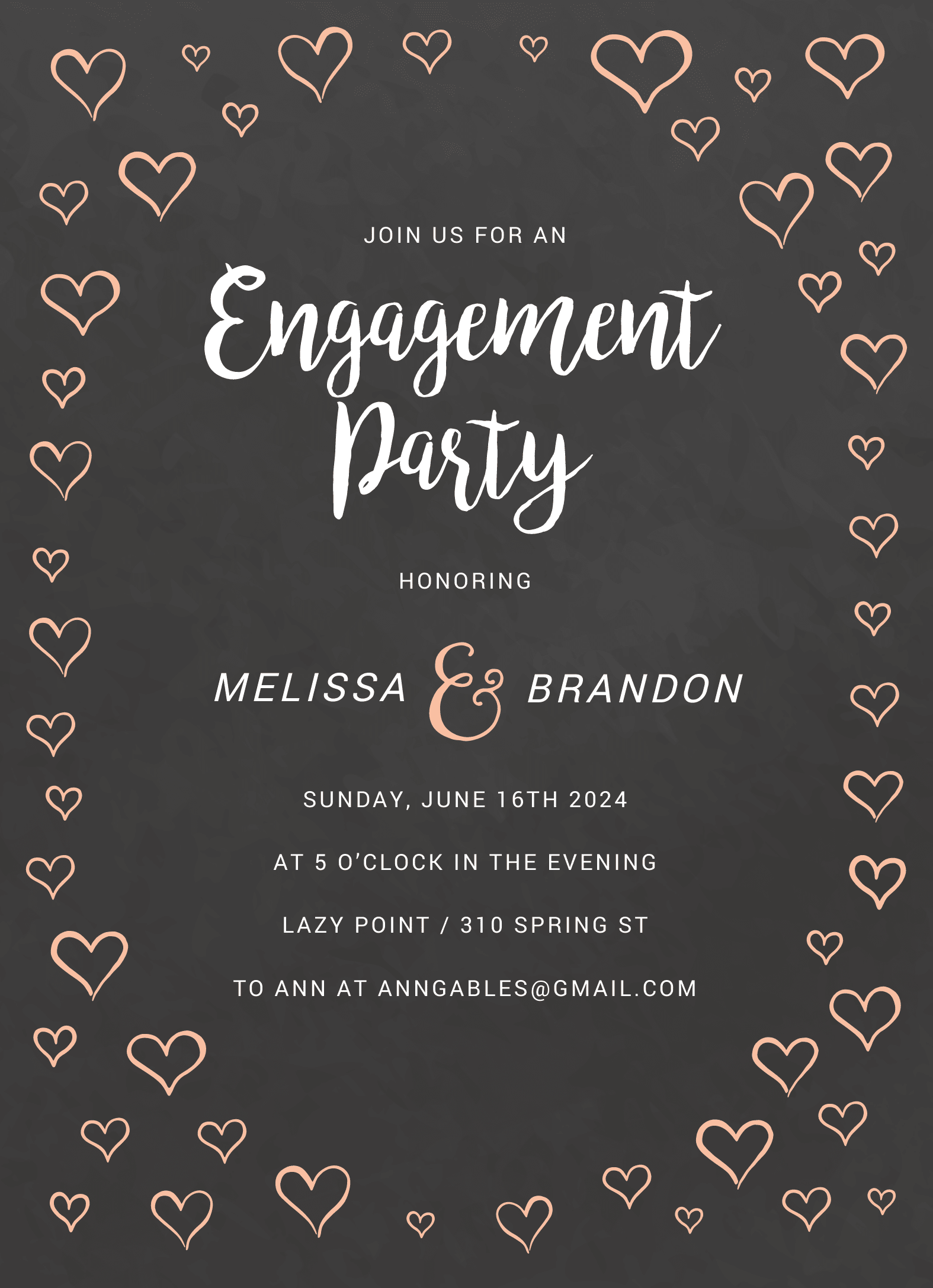 Hearts Engagement Party